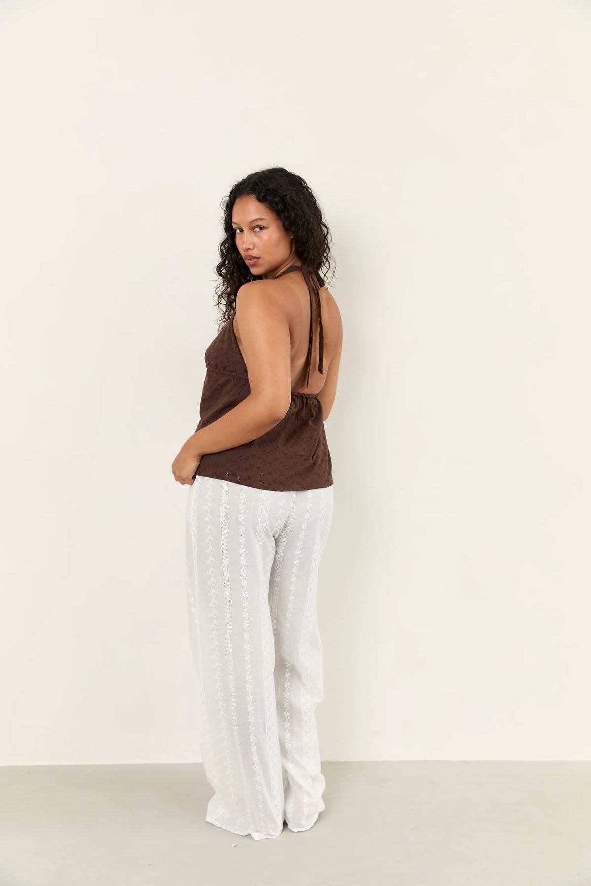 Juni Aimee Halter Top - Espresso COMING SOON