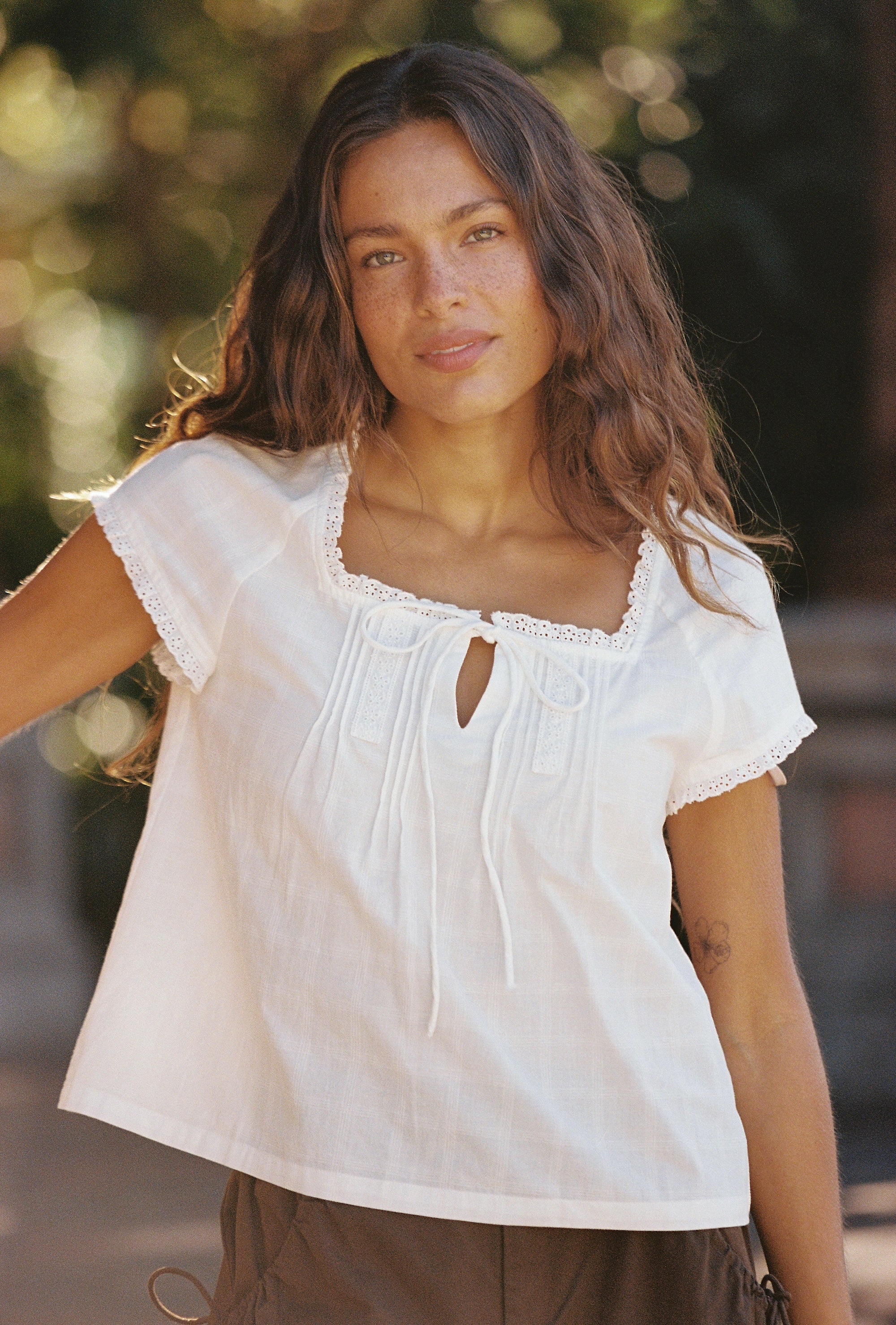 JUNI Amelia Blouse - Blanc