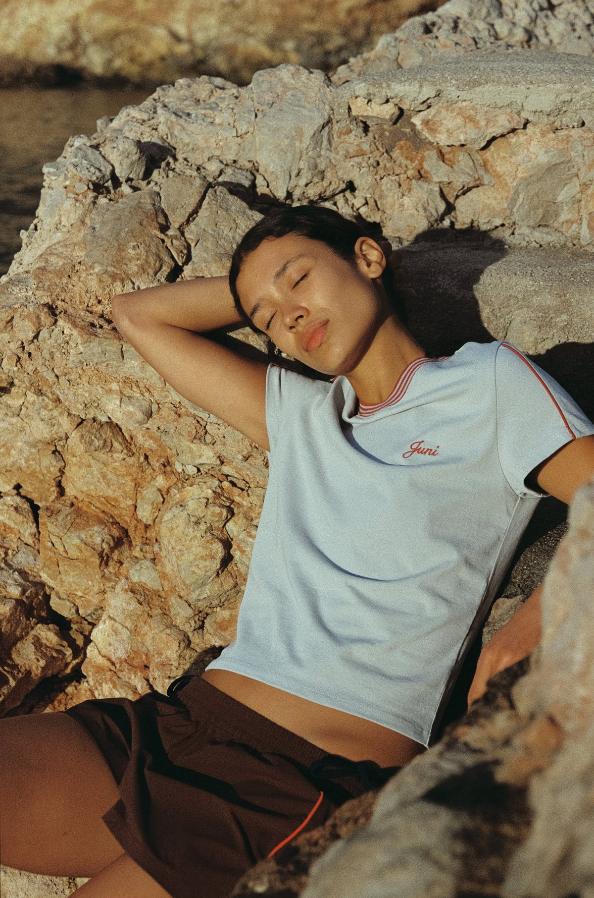Juni Baby Logo Tee - Stone Blue COMING SOON