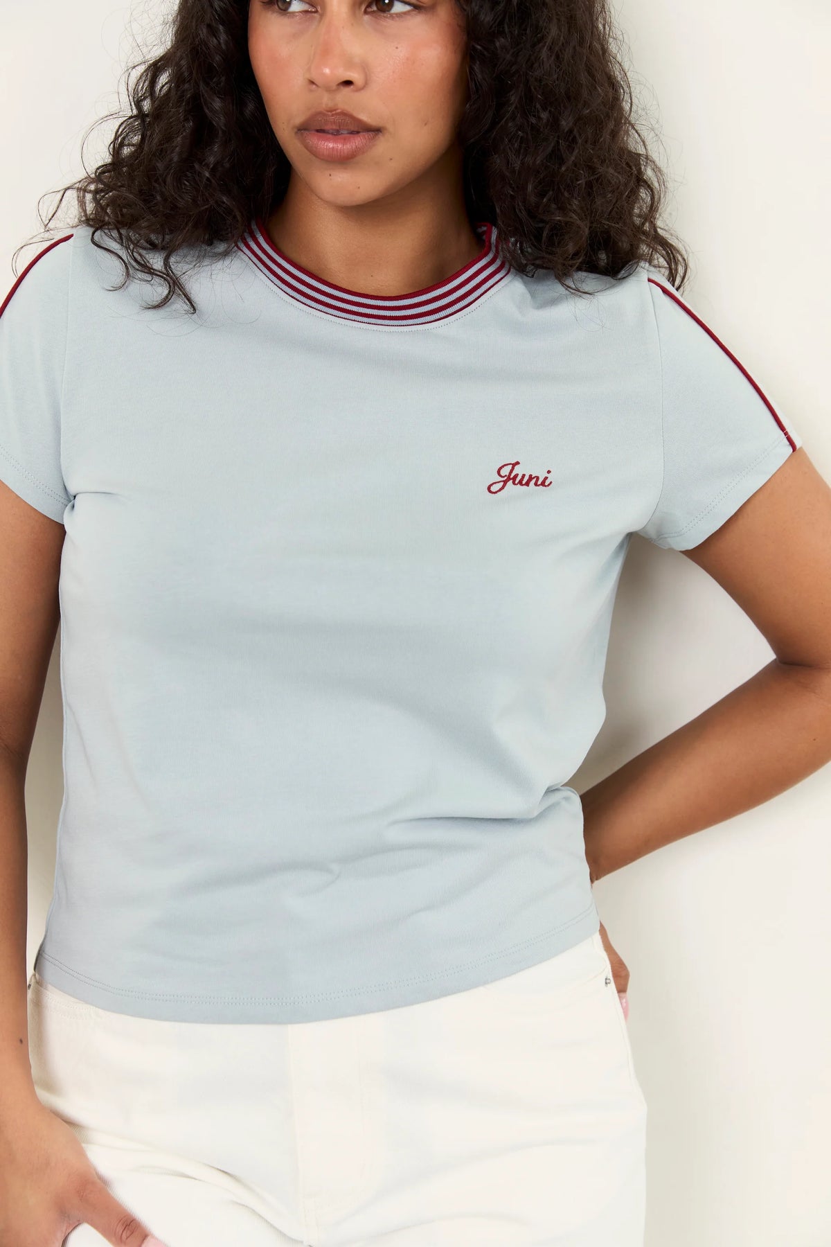 Juni Baby Logo Tee - Stone Blue COMING SOON