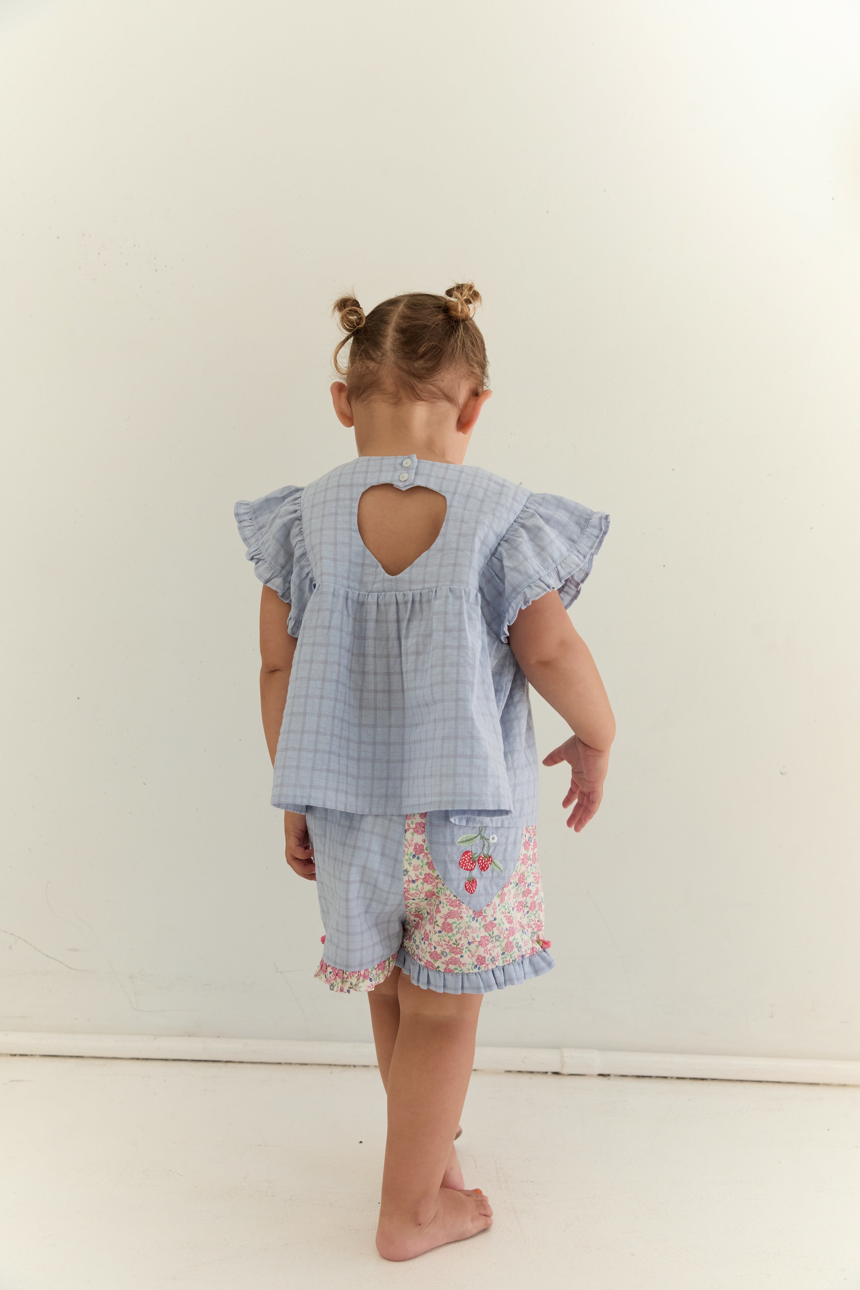 Juni JNR Daisy Blouse - Sky Gingham (Coming Soon)