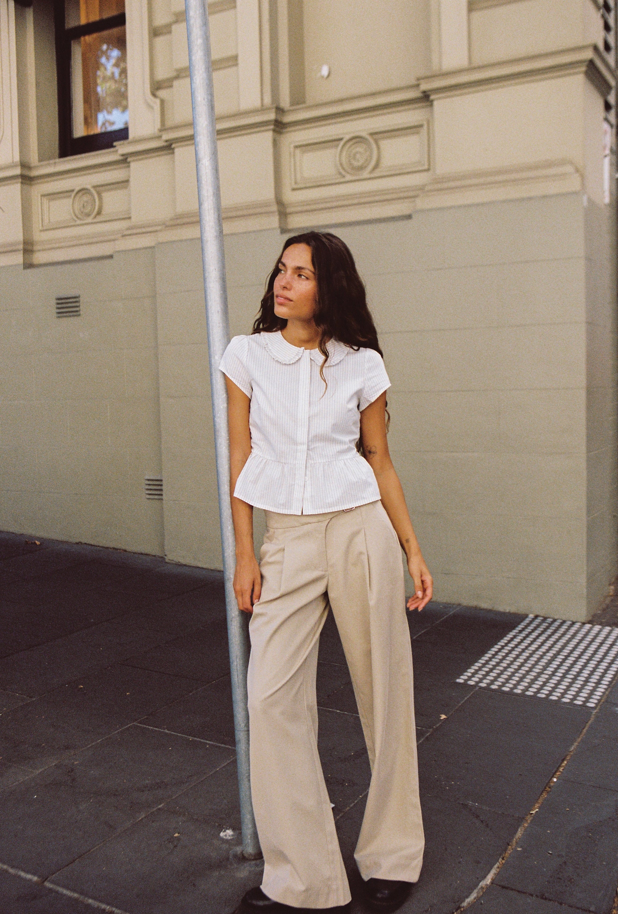 JUNI Emilie Blouse - Pinstripe