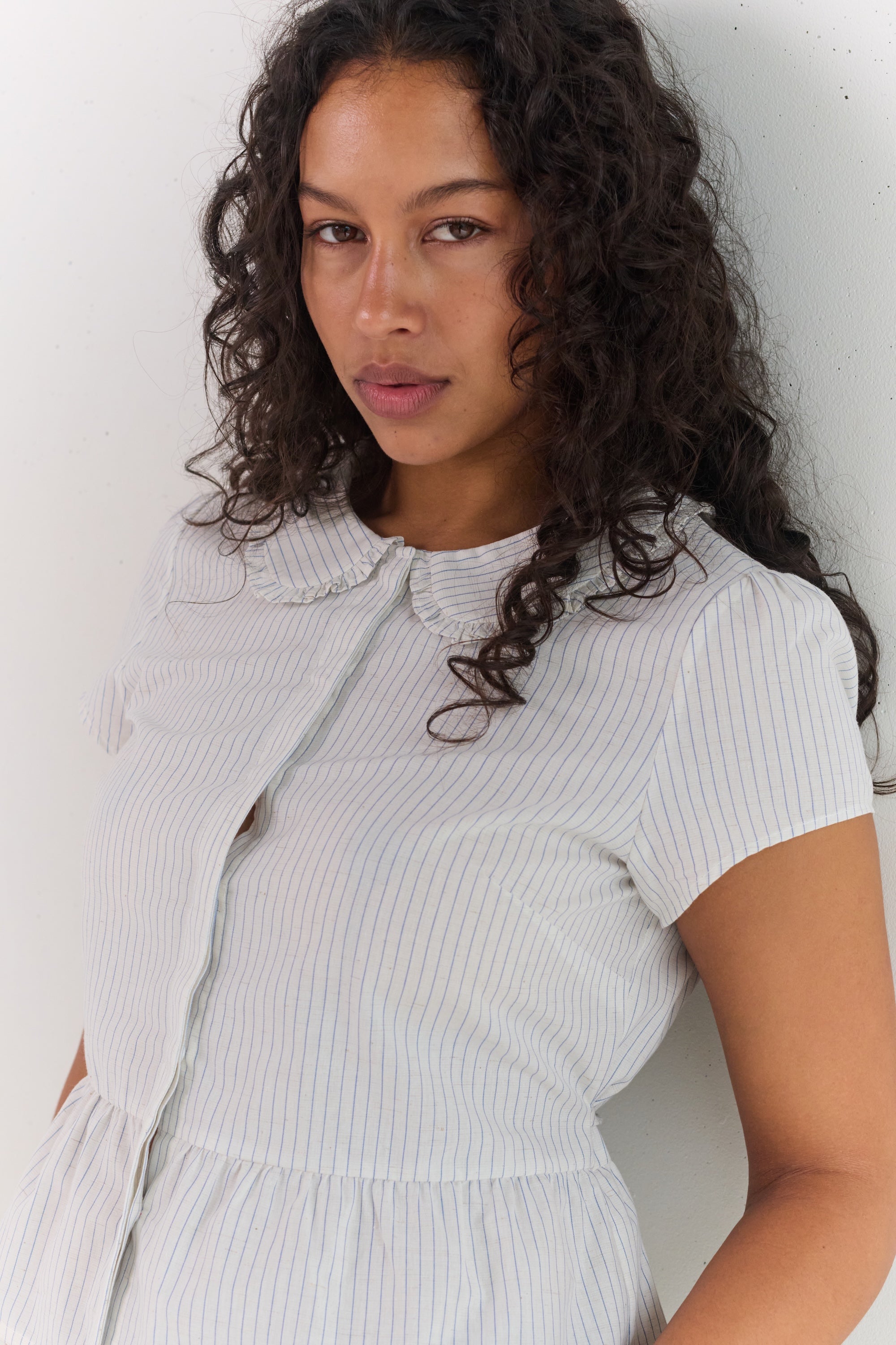 JUNI Emilie Blouse - Pinstripe