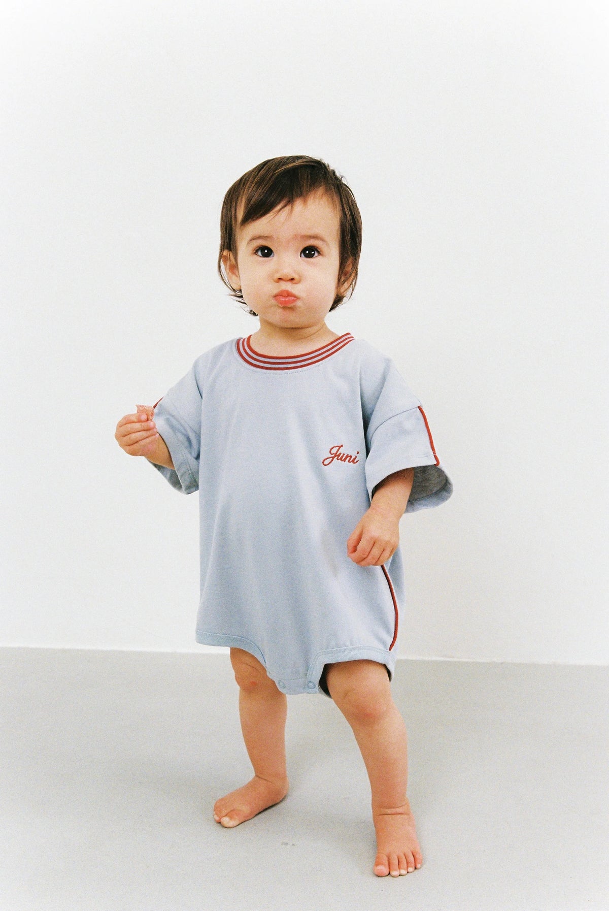 Juni JNR Riley T-Shirt Romper - Dusty Blue COMING SOON