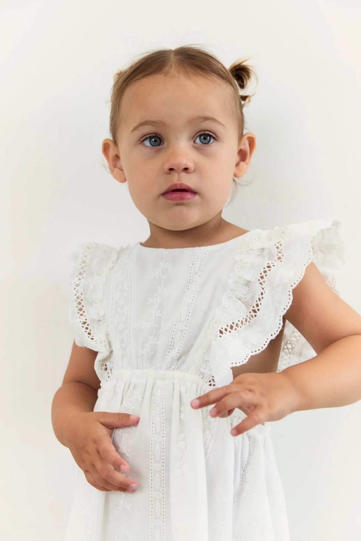 Juni JNR Rumi Dress - Blanc COMING SOON