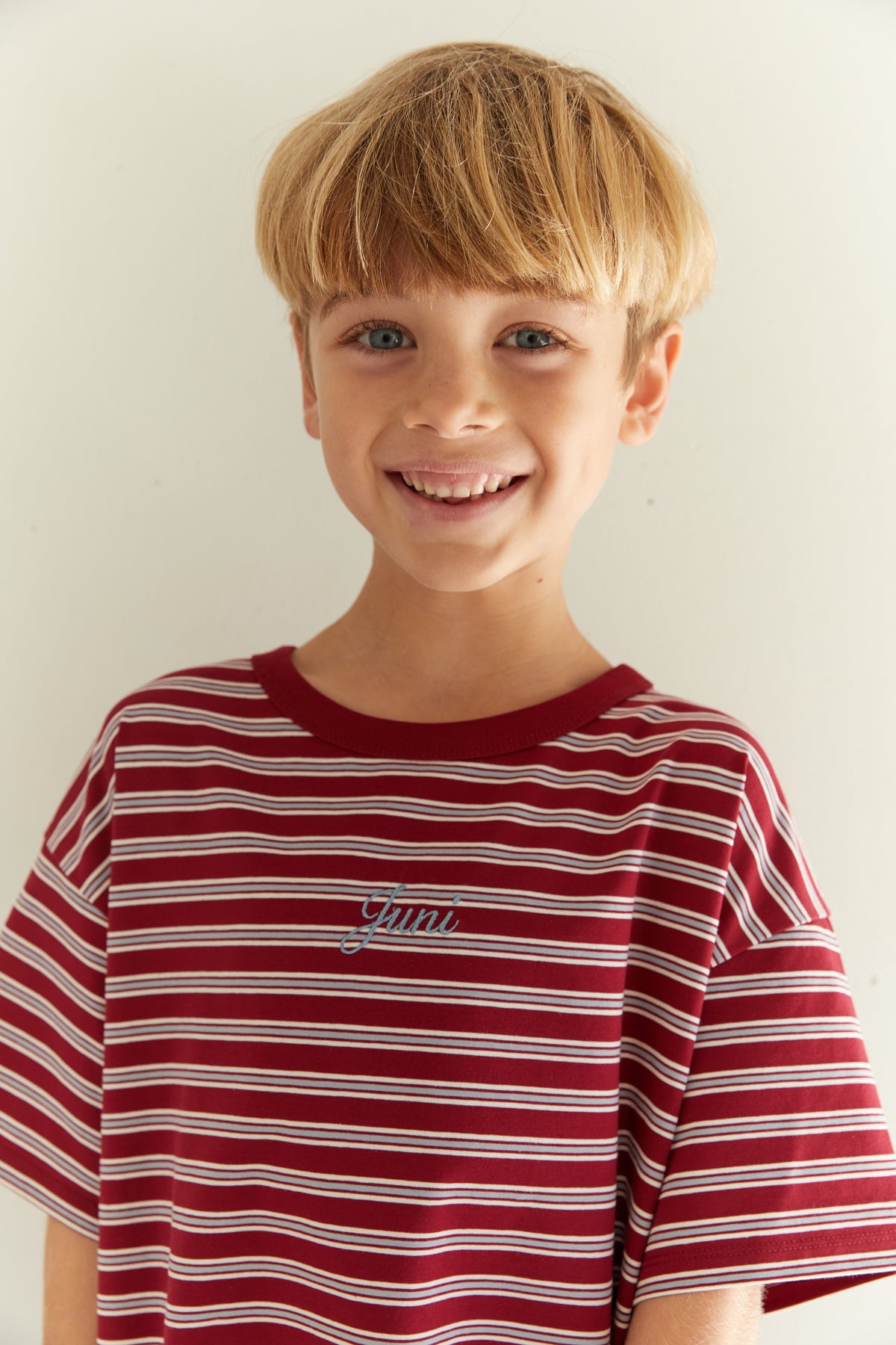 Juni JNR Zion Tee - Cherry Stripe (Coming Soon)