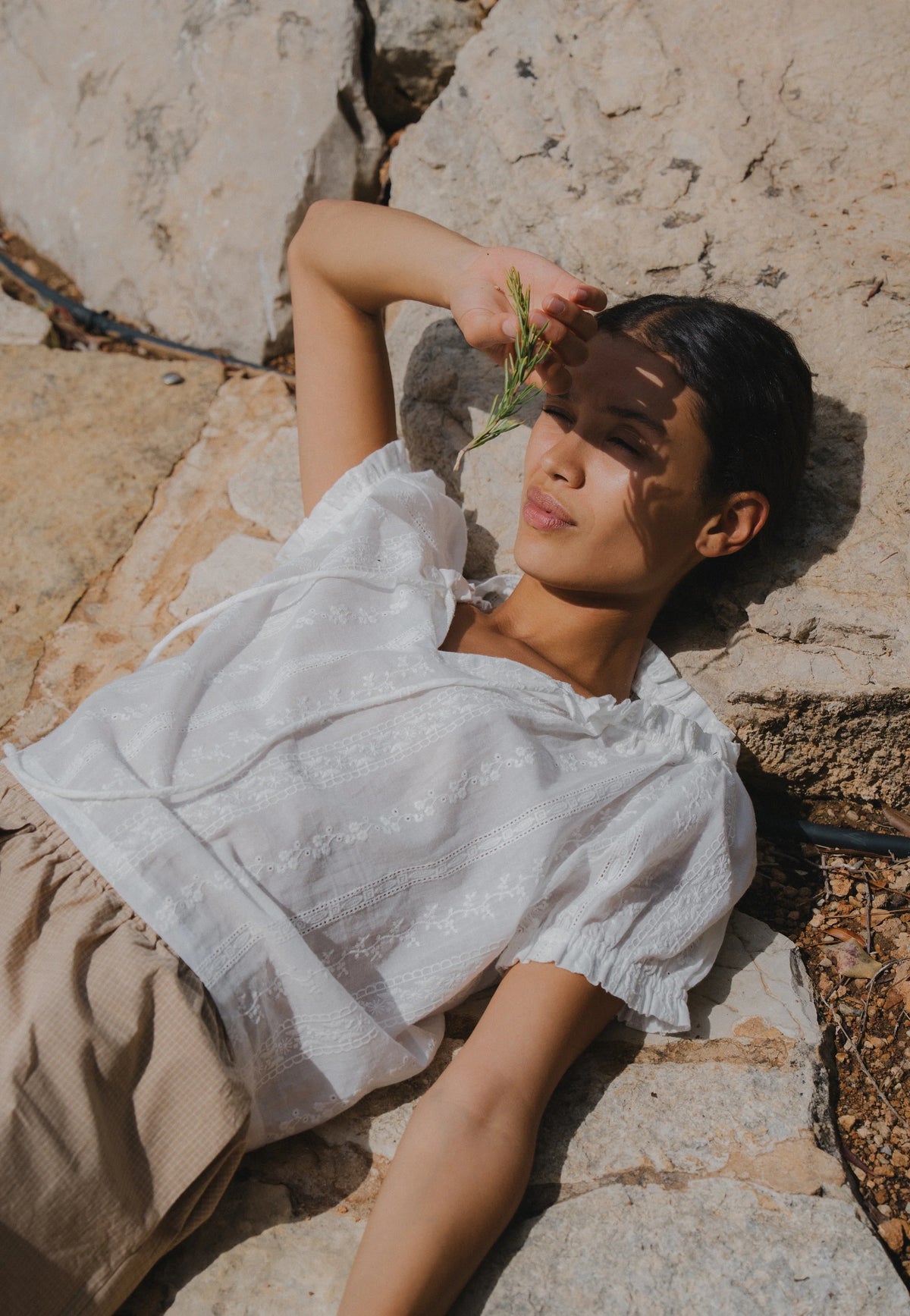 Juni Jasmine Blouse - Blanc
