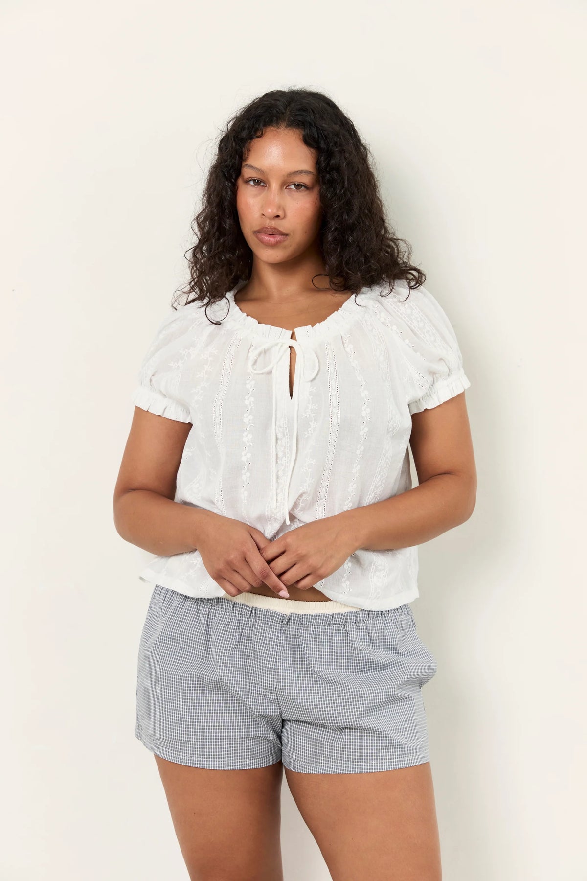 Juni Jasmine Blouse - Blanc