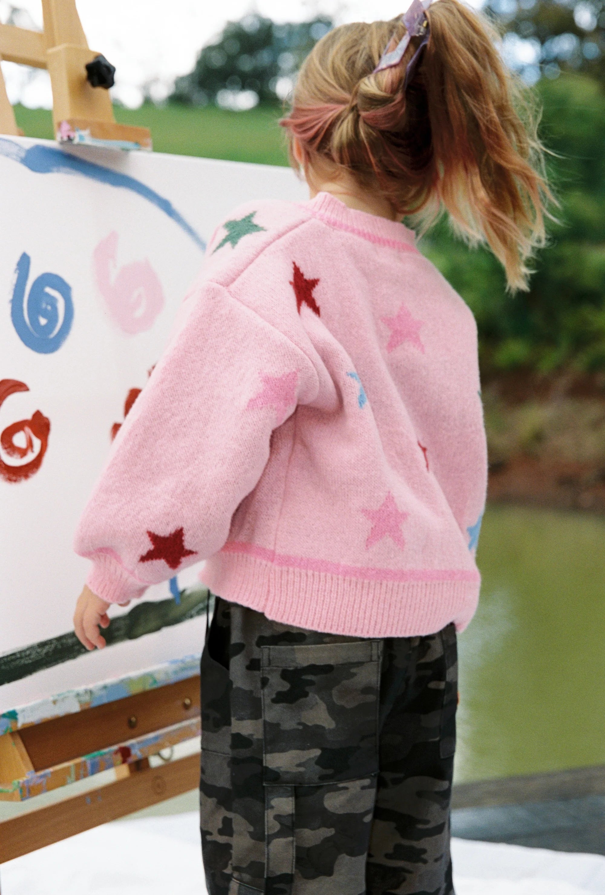 Juni Jnr Star Cardigan - Stars