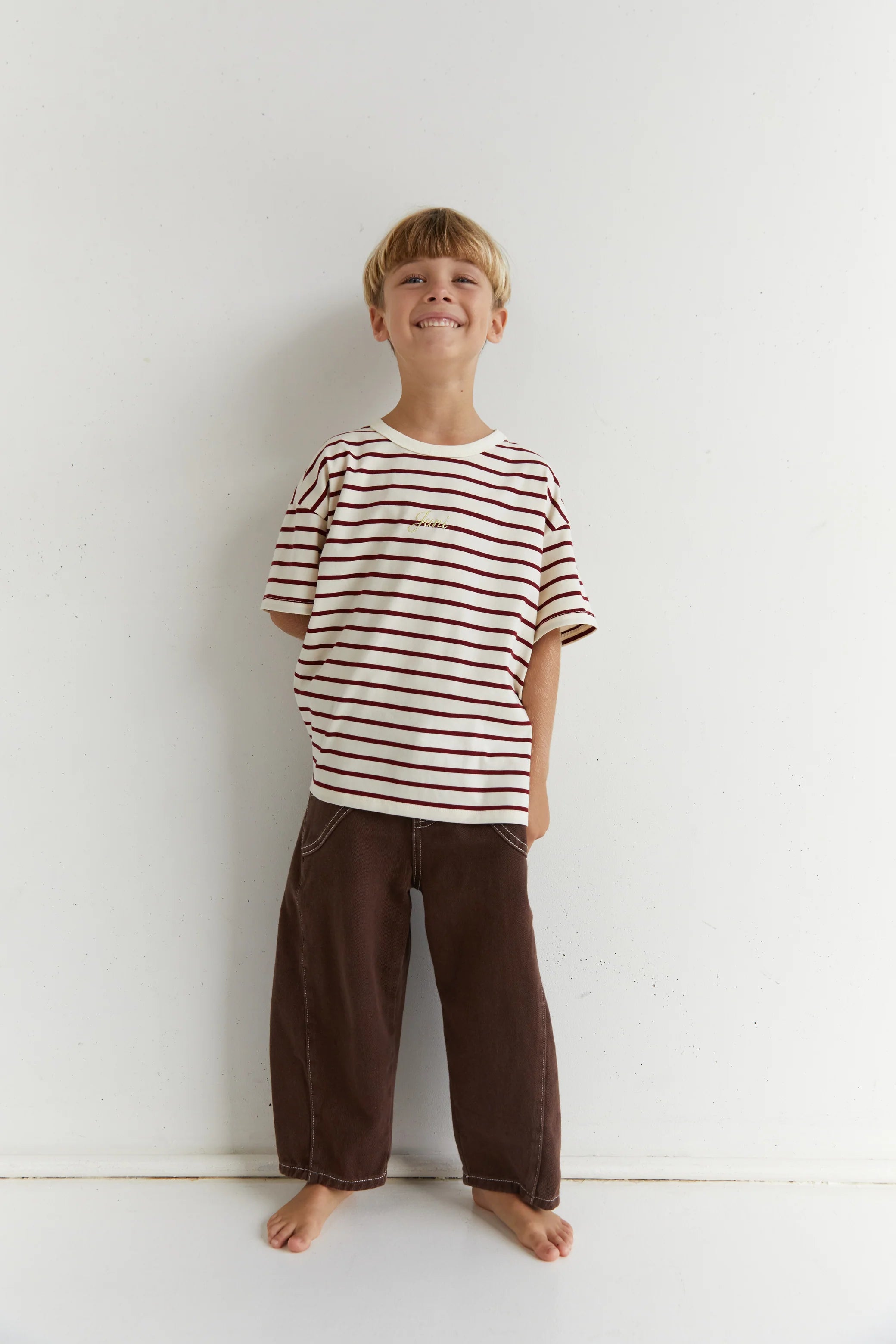 Juni Jnr Zion Tee - Chilli Stripe