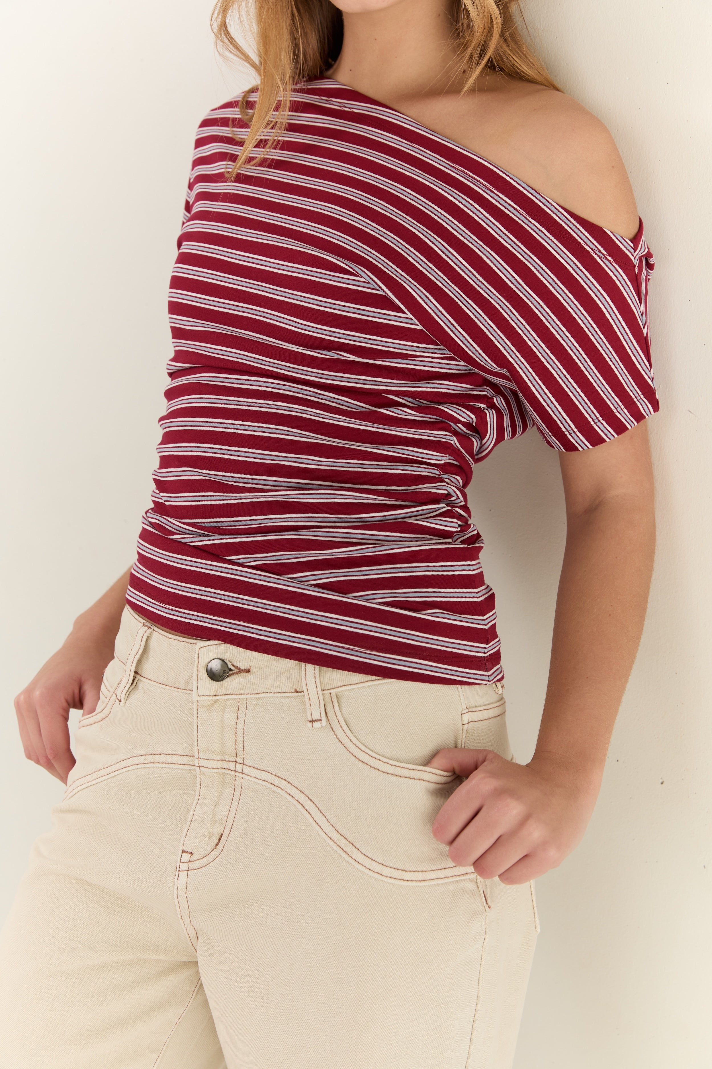 Juni Malthilde Ruched Tee (Coming Soon)