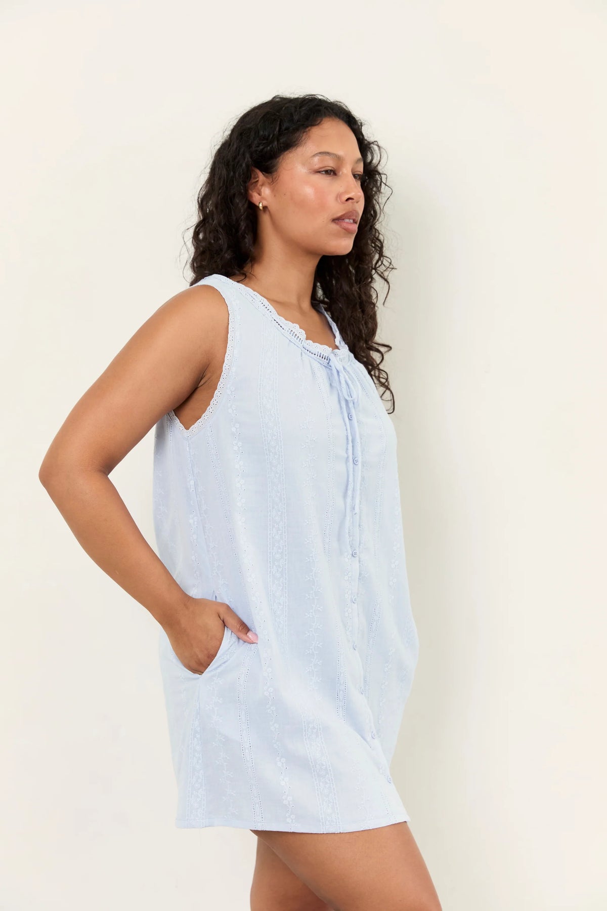 Juni Martina Mini Dress - Stone Blue