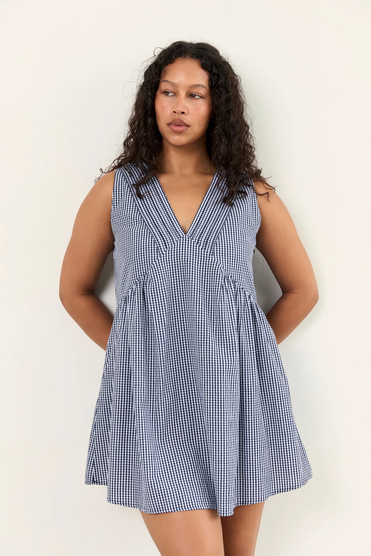 Juni Hunter Mini Dress - Midnight Check COMING SOON