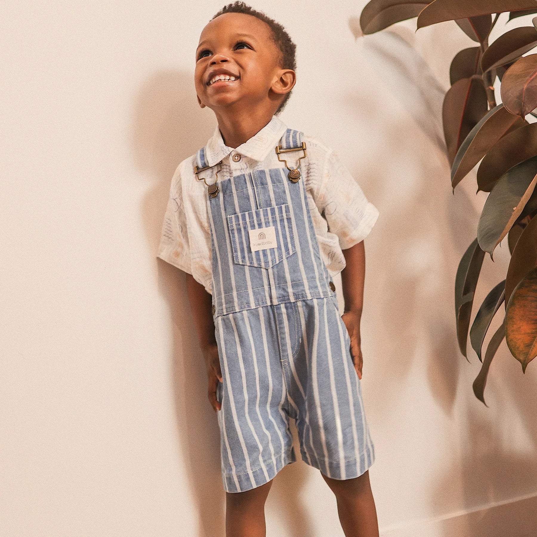 KYND Baby Woven Overall - Washed Denim