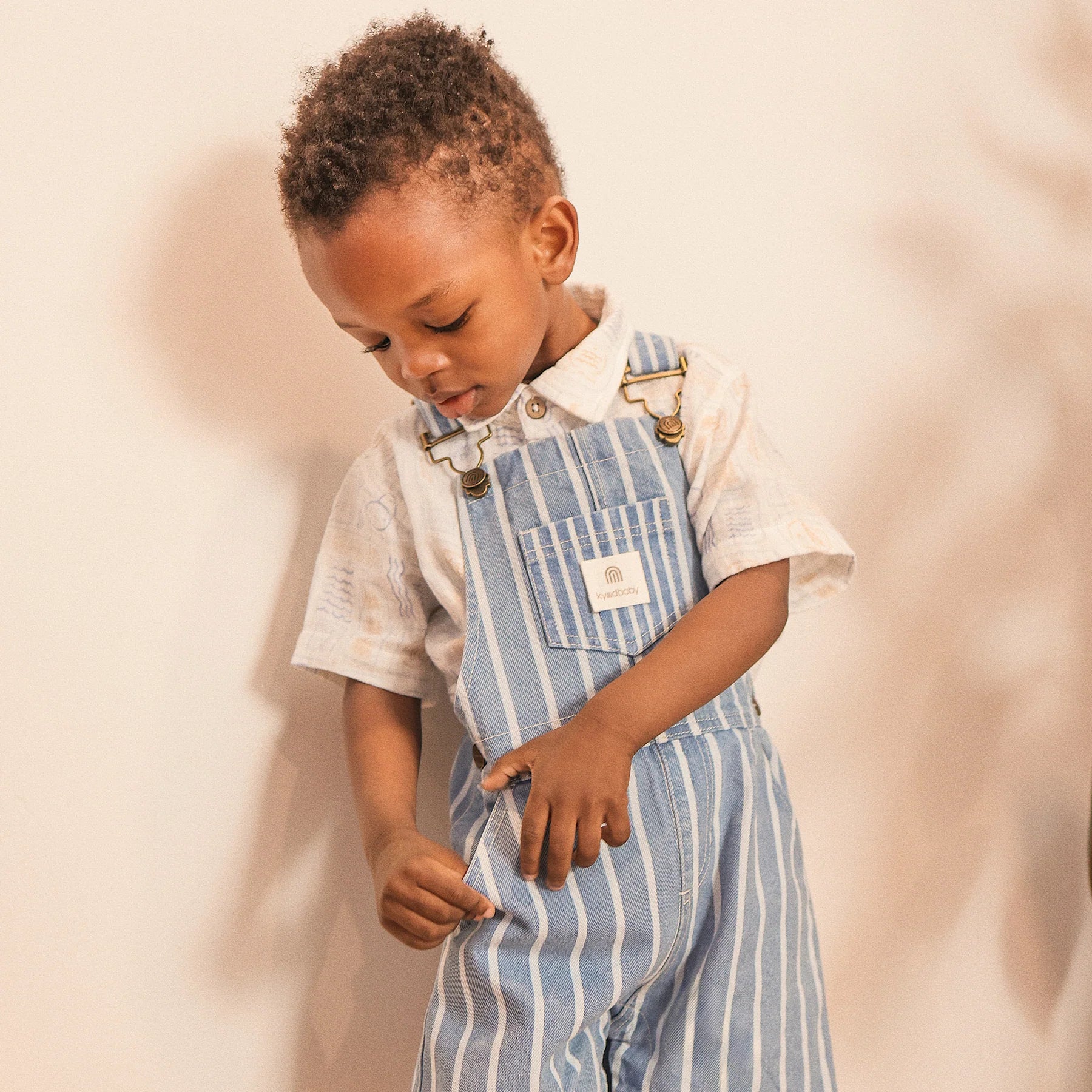 KYND Baby Woven Overall - Washed Denim