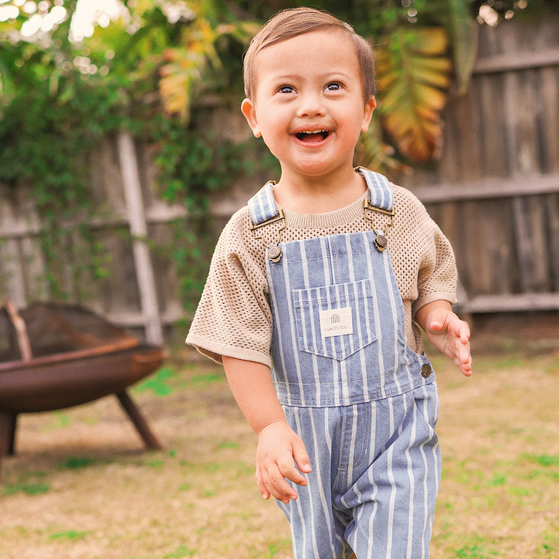 KYND Baby Woven Overall - Washed Denim