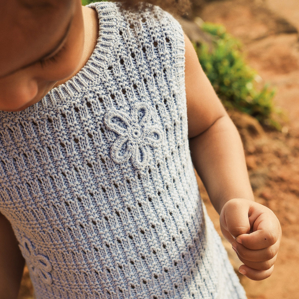 KYND Crochet Dress - Blue