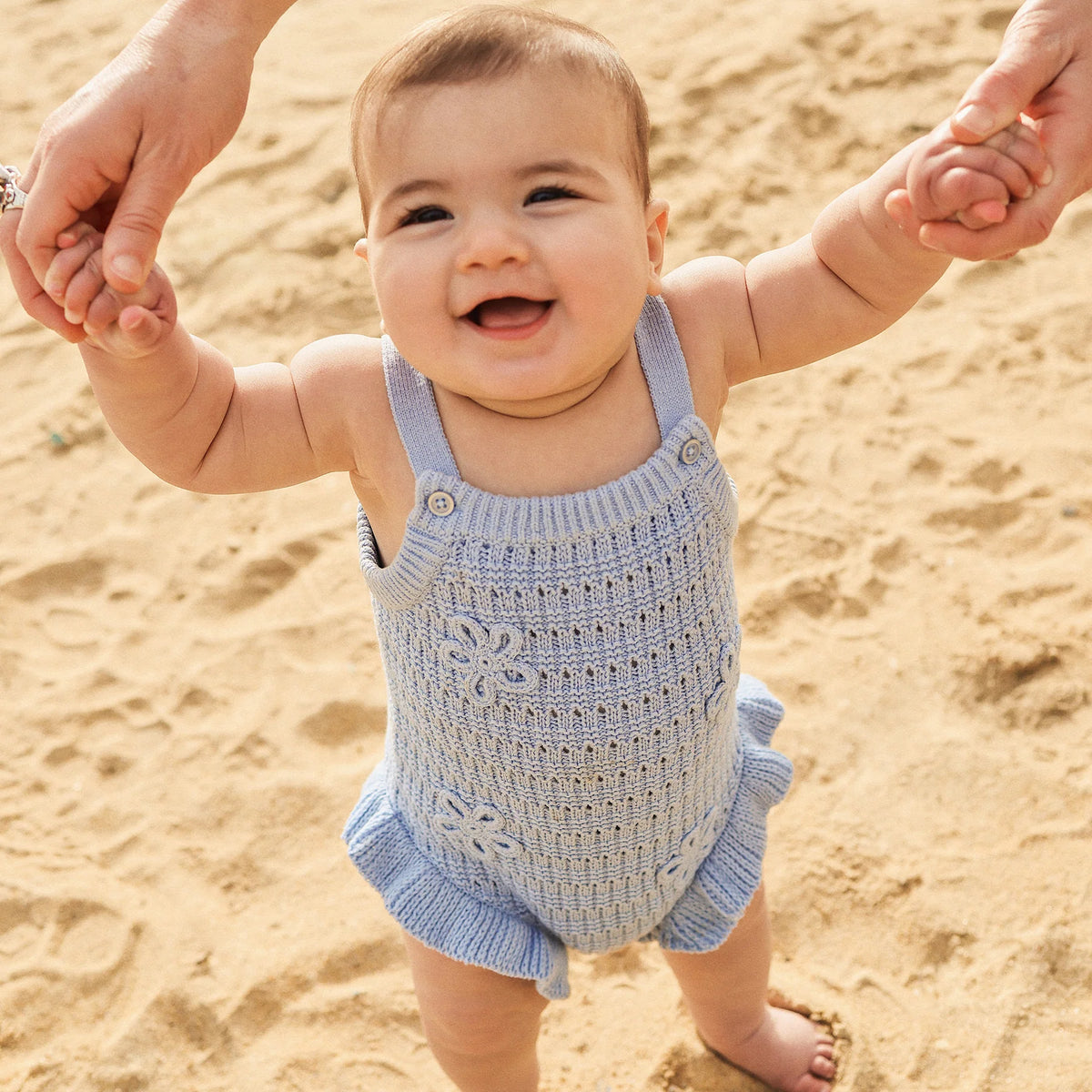 KYND Crochet Romper - Blue