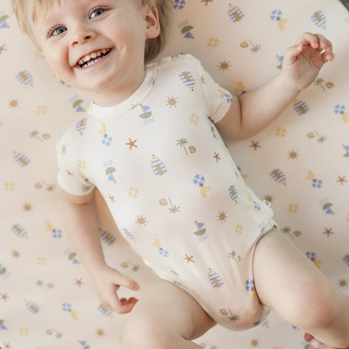 KYND Fitted Cot Sheet - Beach Box