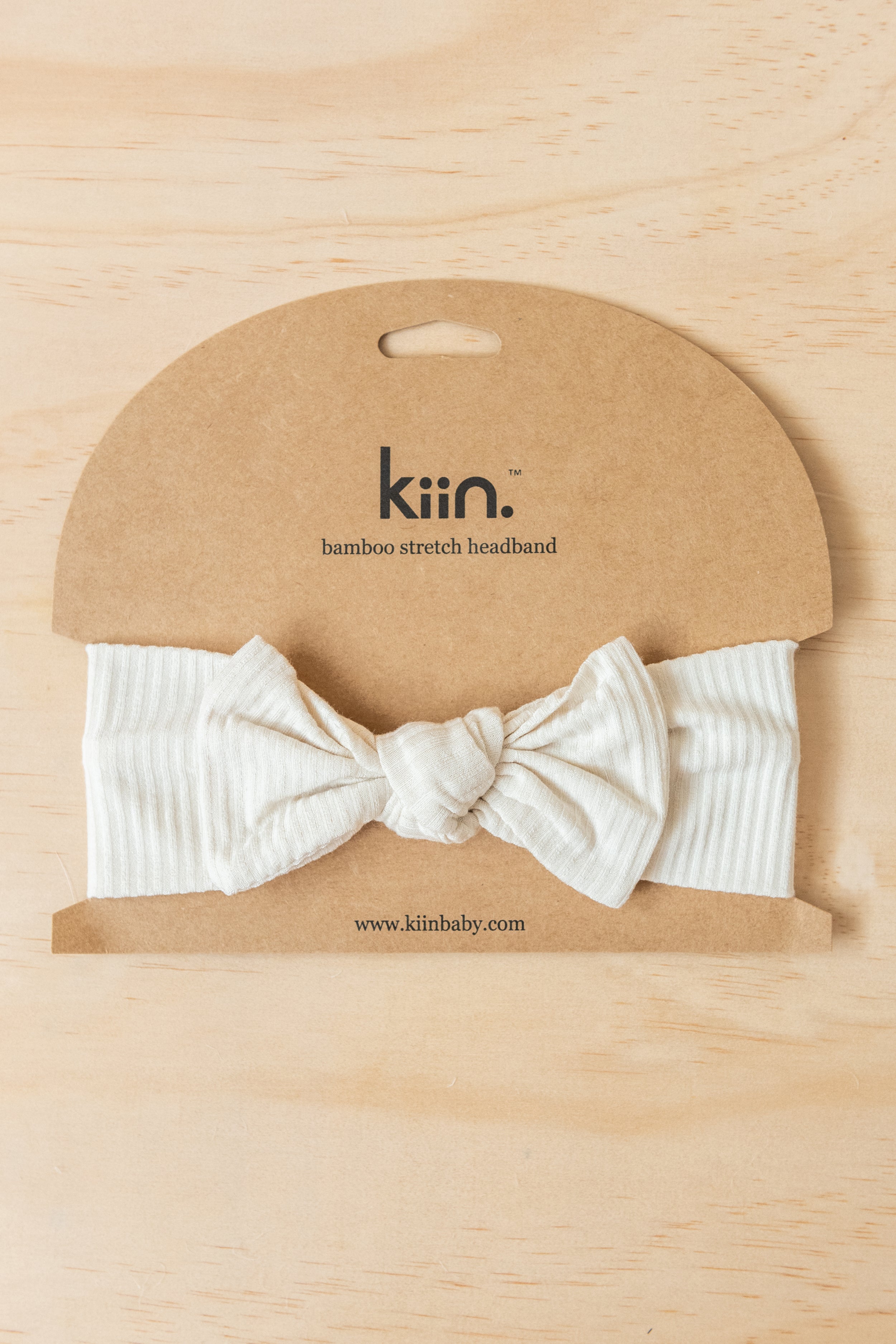 Kiin Bamboo Stretch Bow Headband - Ivory