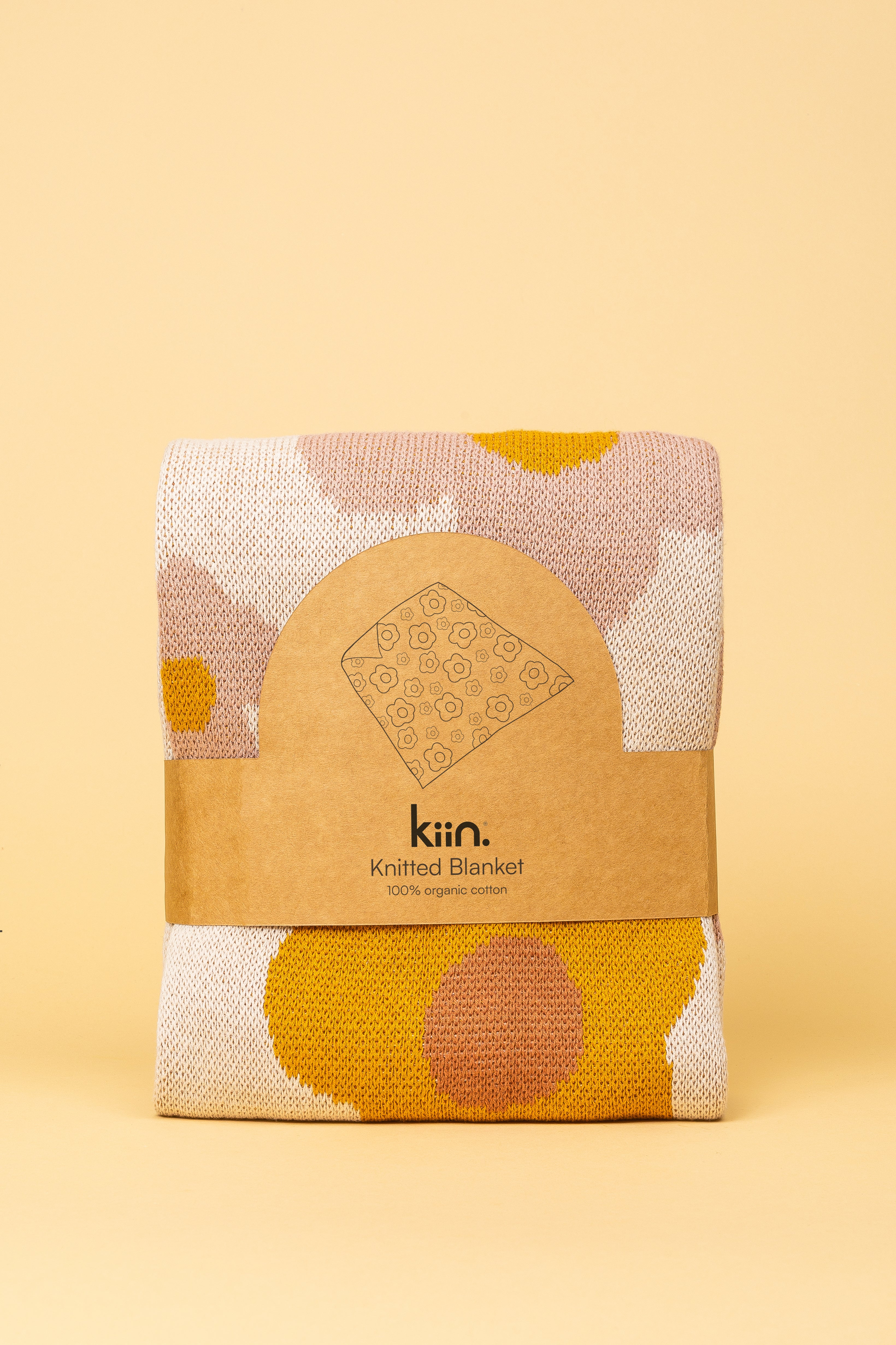 Kiin Organic Cotton Knitted Blanket - Bloom