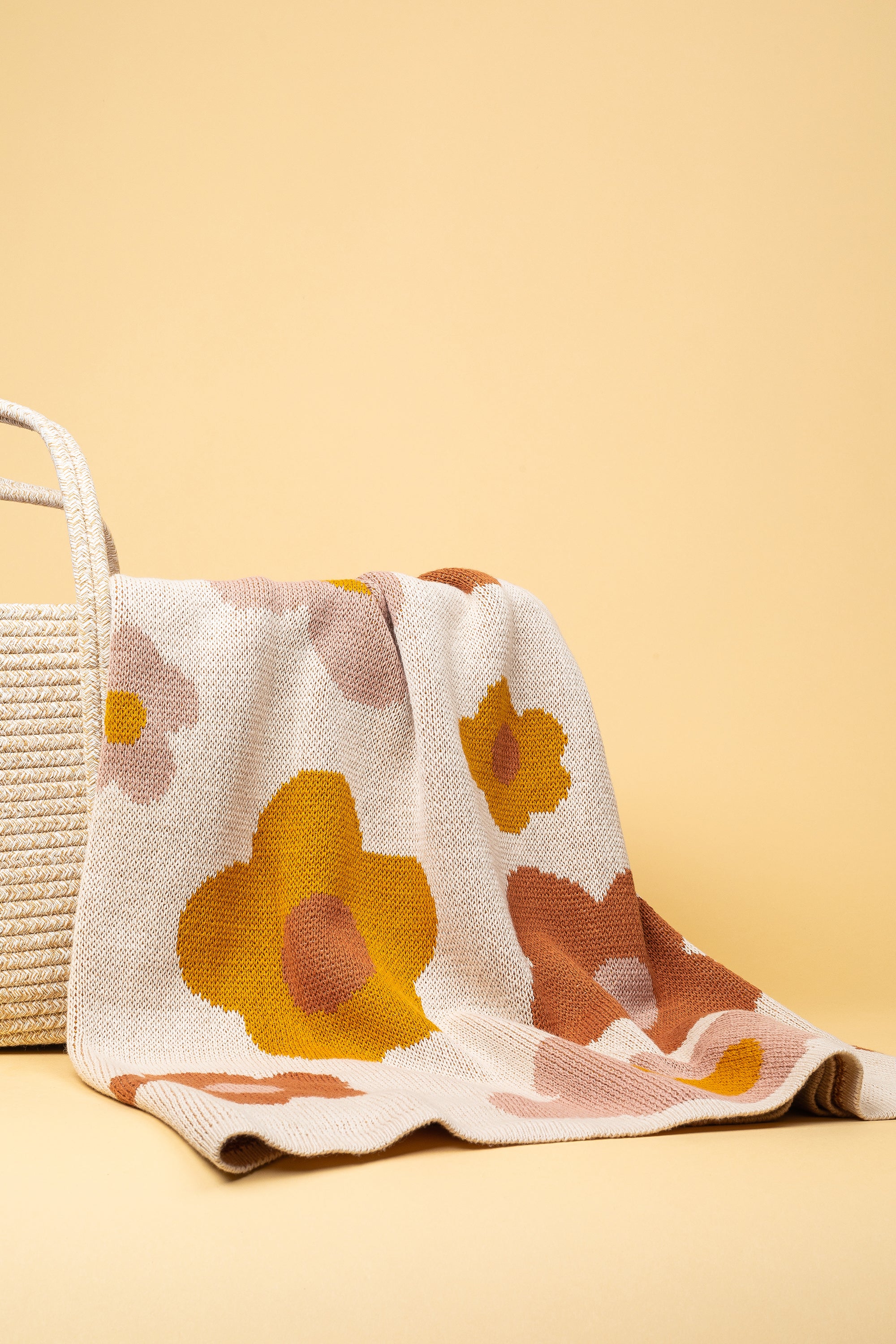 Kiin Organic Cotton Knitted Blanket - Bloom