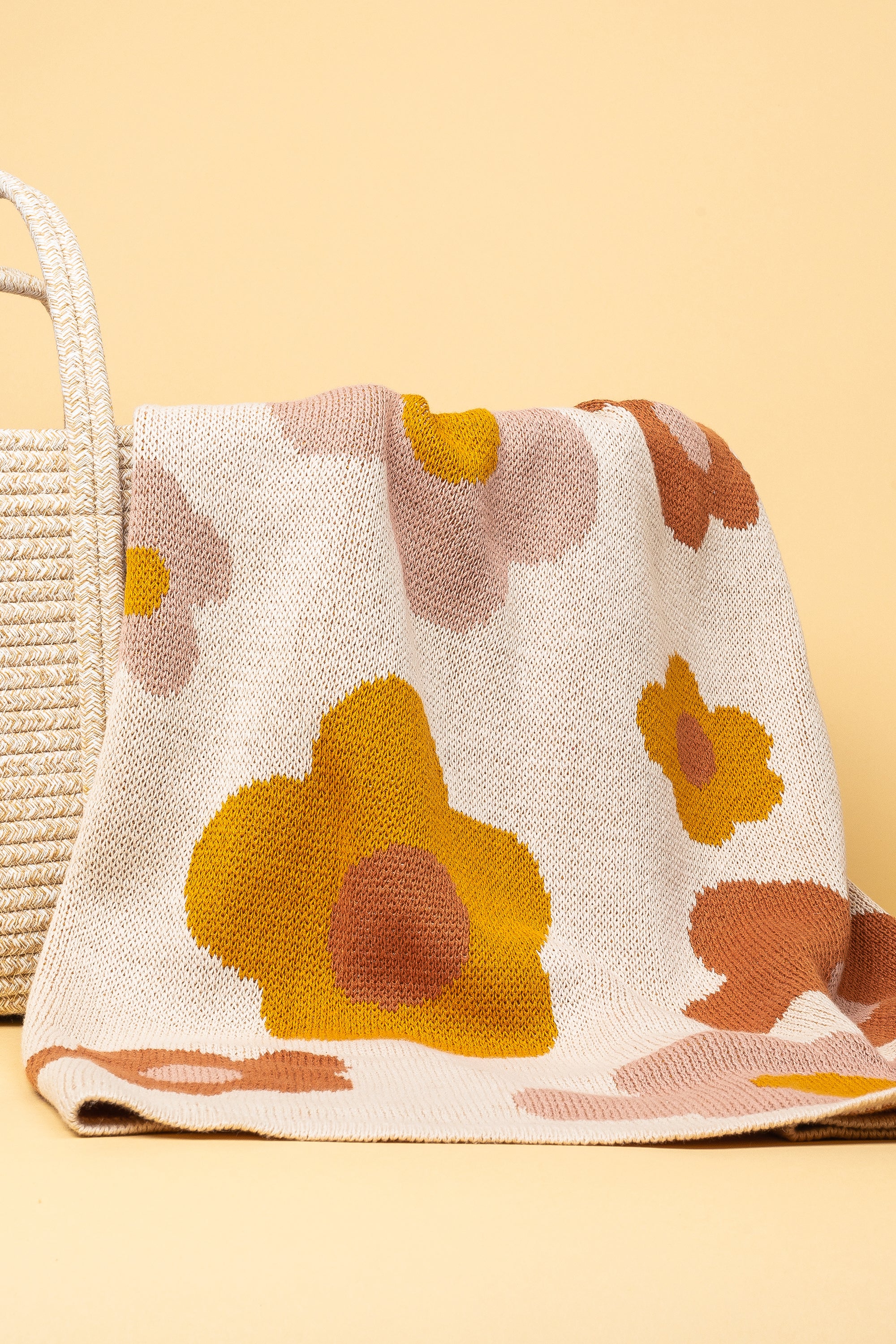 Kiin Organic Cotton Knitted Blanket - Bloom