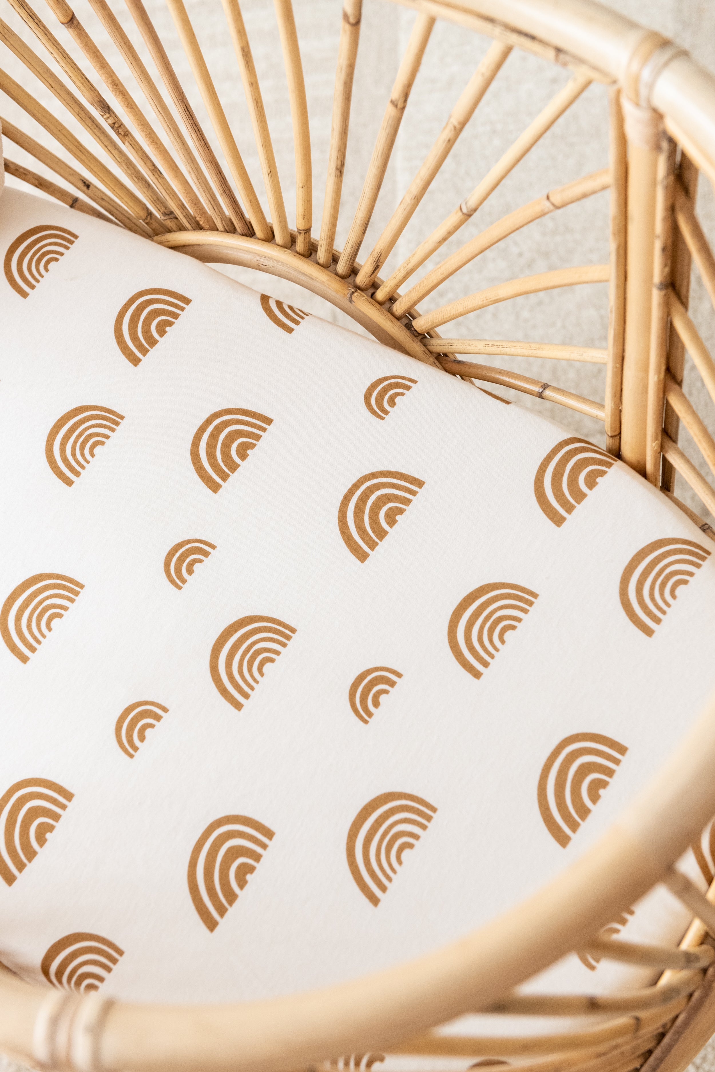 Organic Change Pad/Bassinet Sheet - Rainbow Ivory