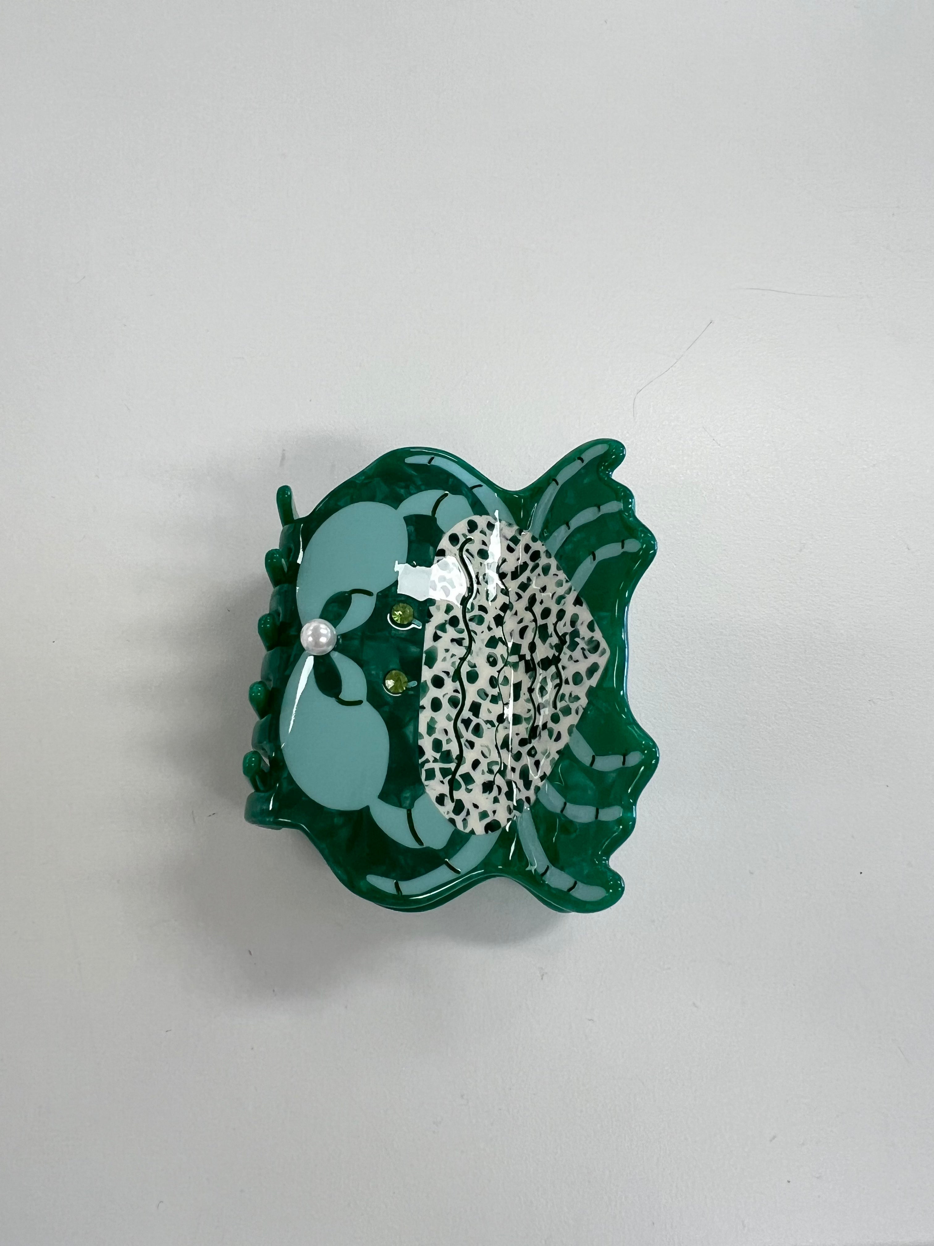 Kingston Hair Claw - Emerald Green Crab