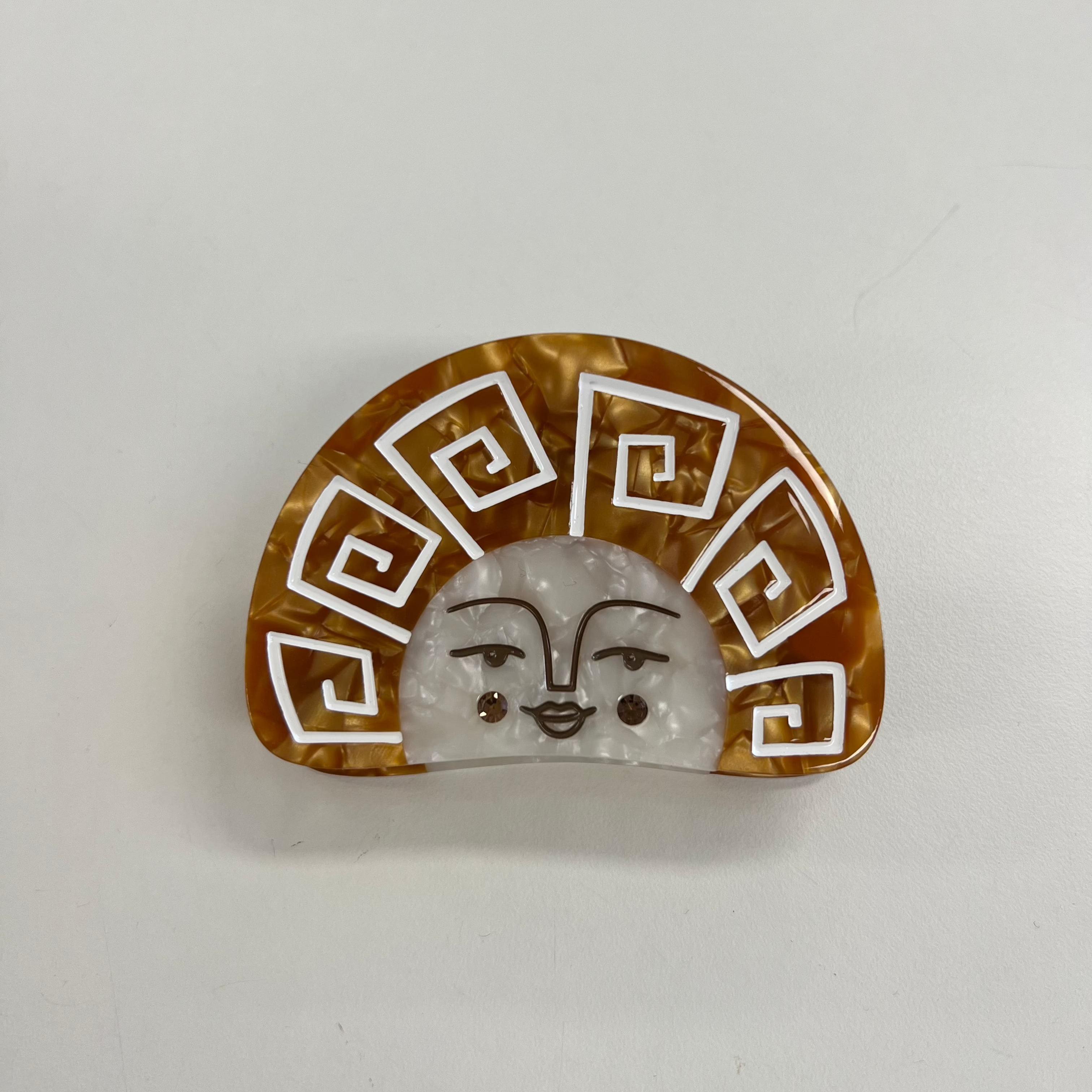 Kingston Hair Claw - Gold Grecian Sun