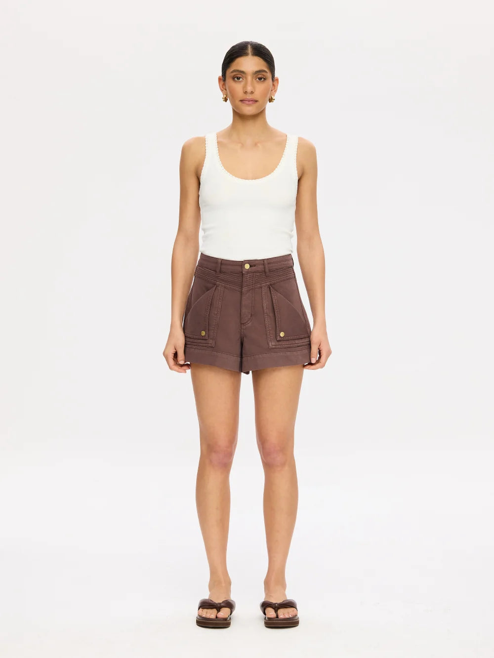 Kivari Celene Denim Short - Chocolate