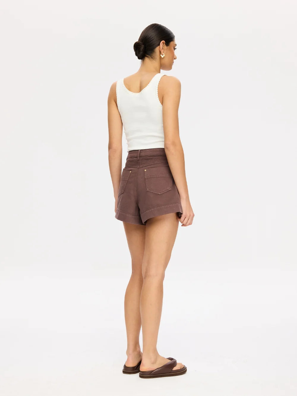 Kivari Celene Denim Short - Chocolate