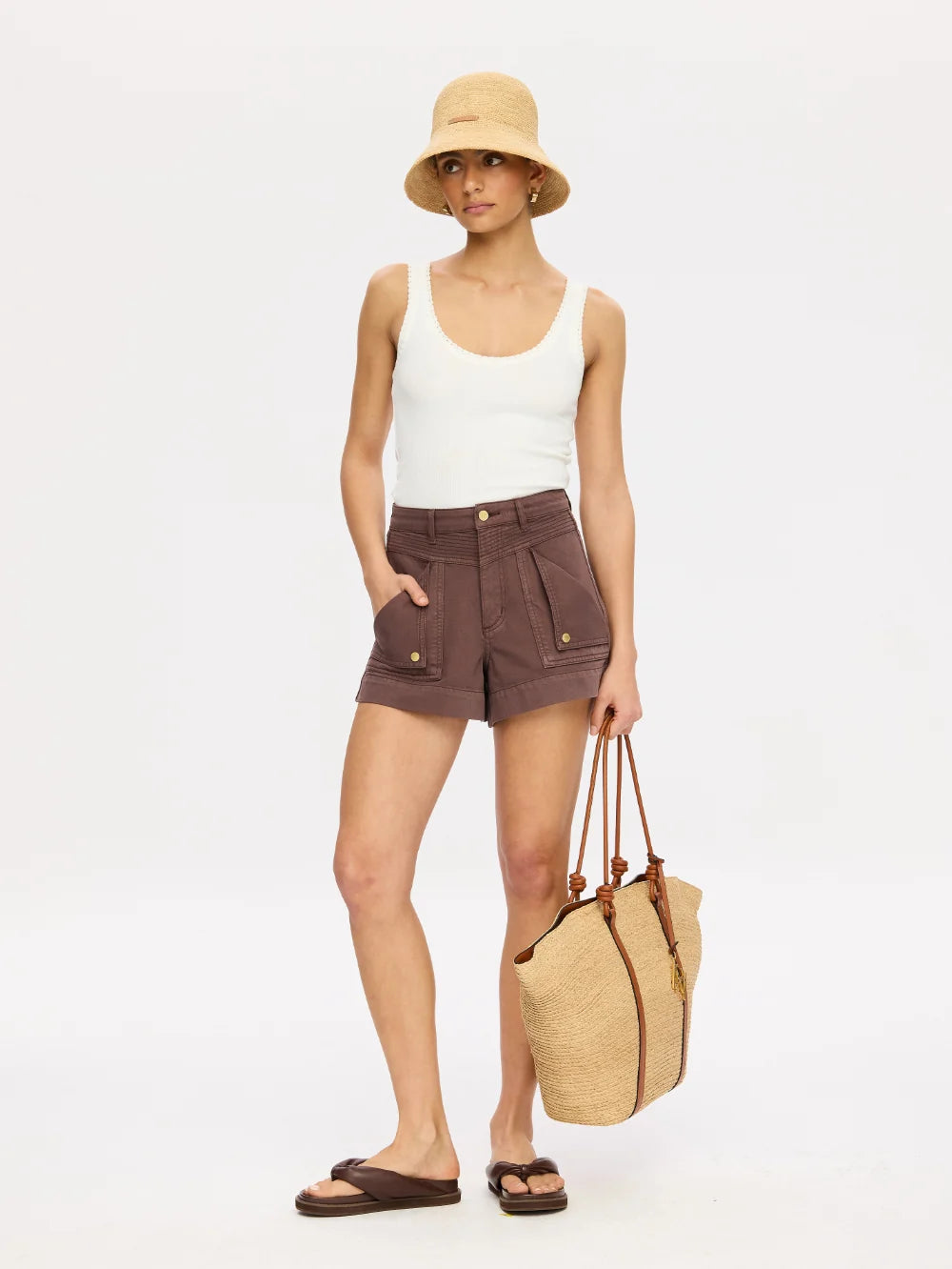Kivari Celene Denim Short - Chocolate