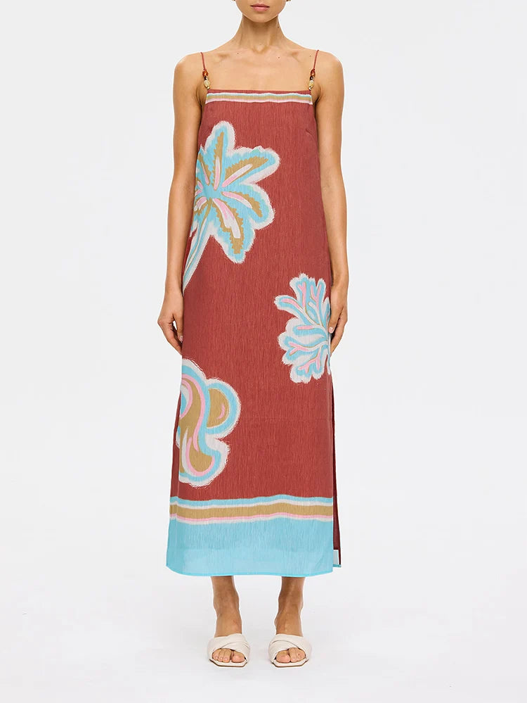 Kivari Enzo Midi Dress - Maroon