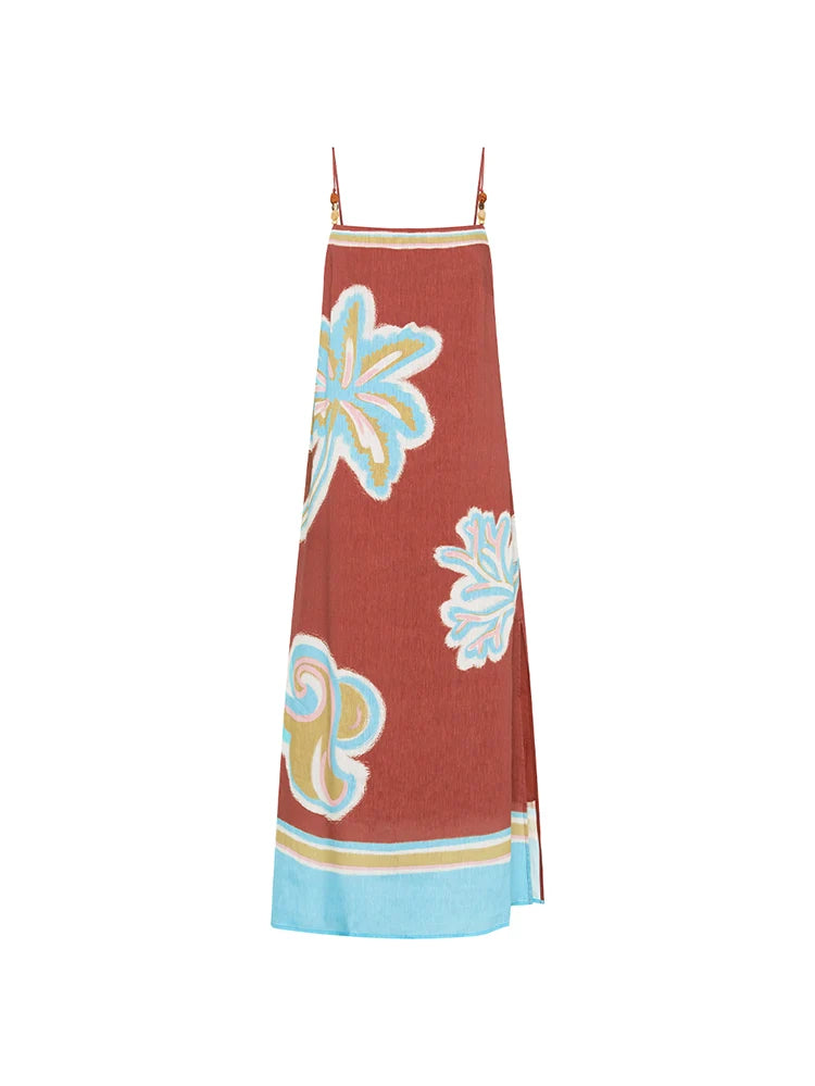 Kivari Enzo Midi Dress - Maroon