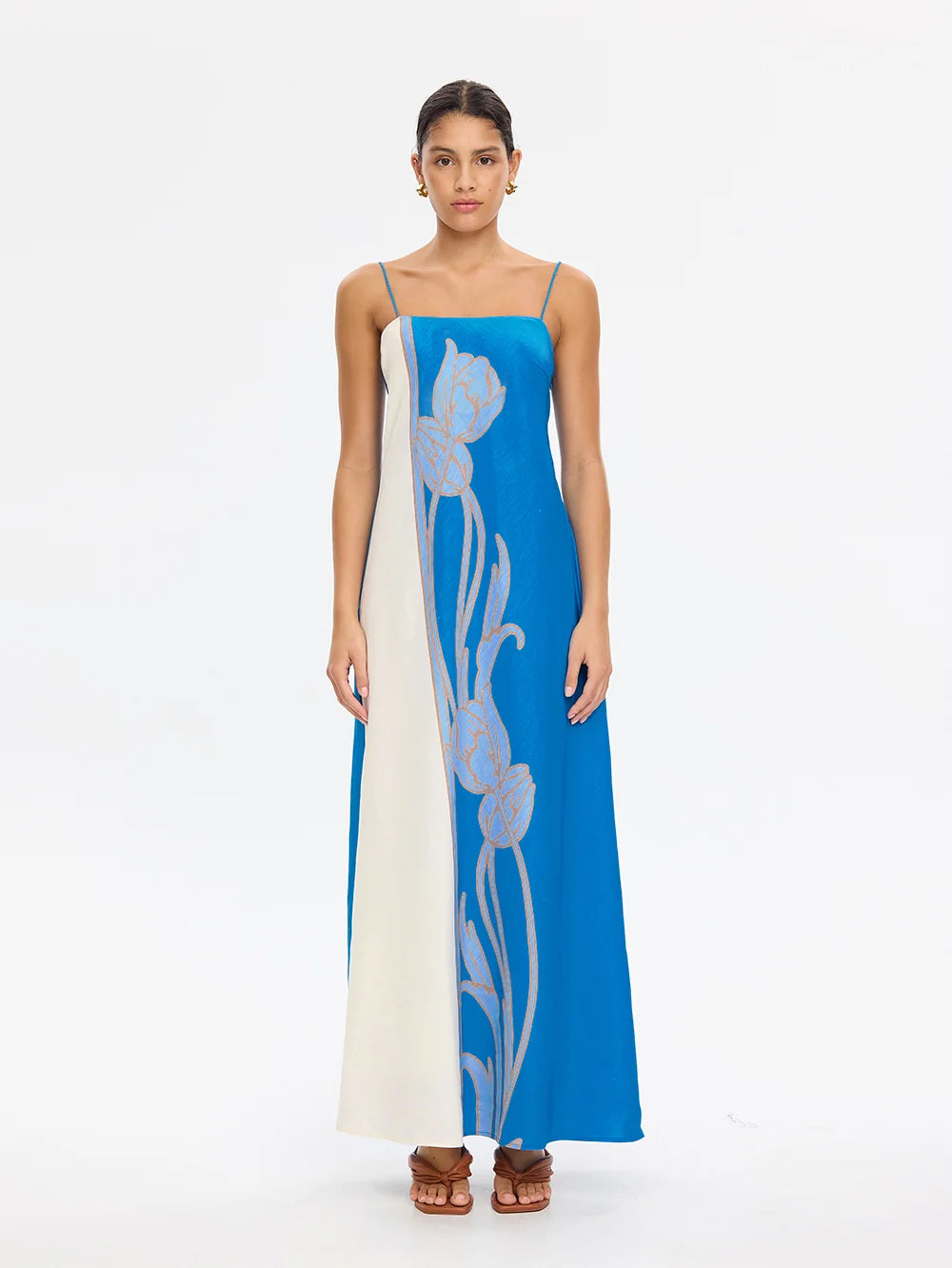Kivari Fleur Maxi Dress - Blue/Ivory