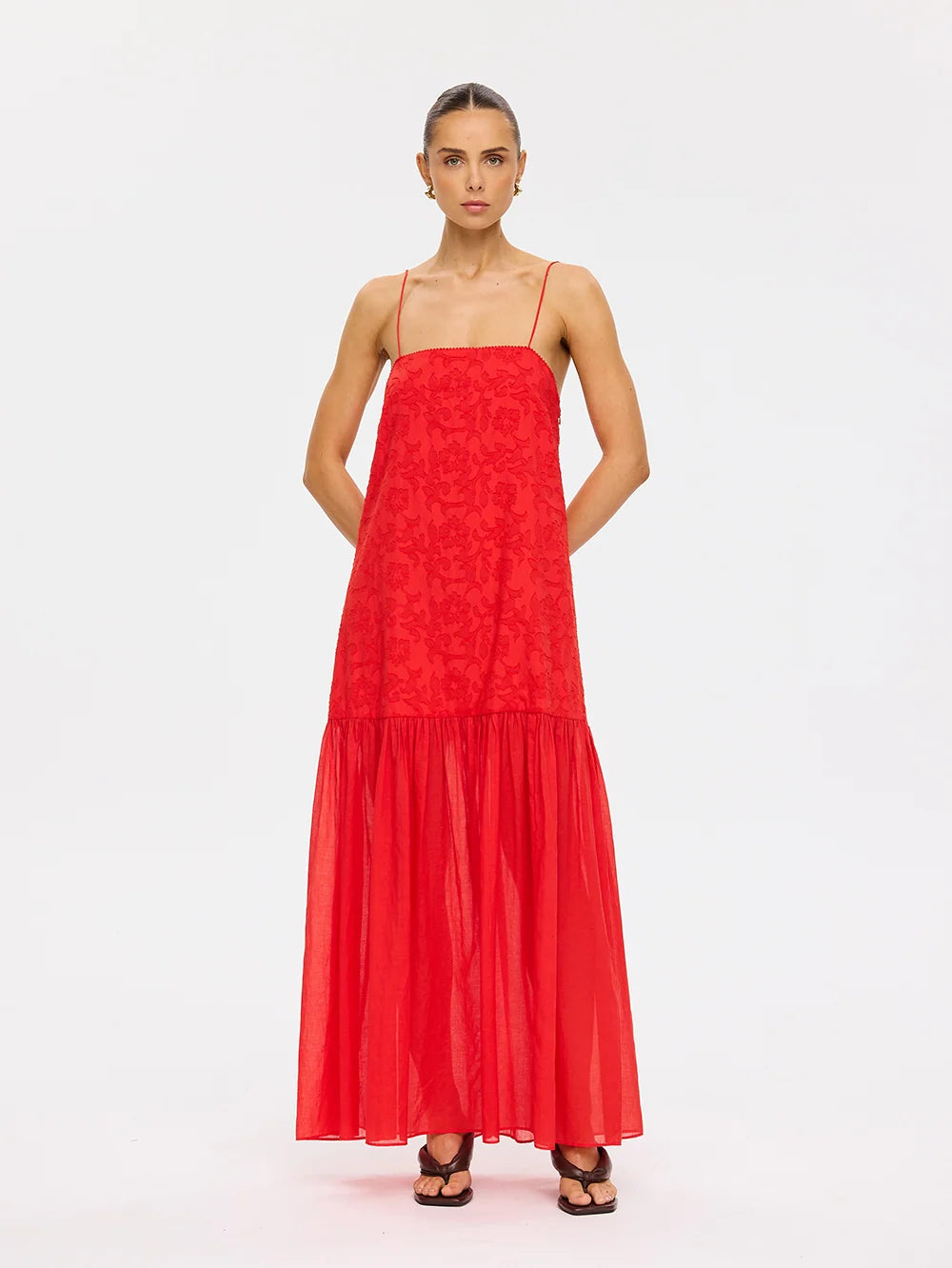 Kivari Ottavia Maxi Dress - Chilli Red