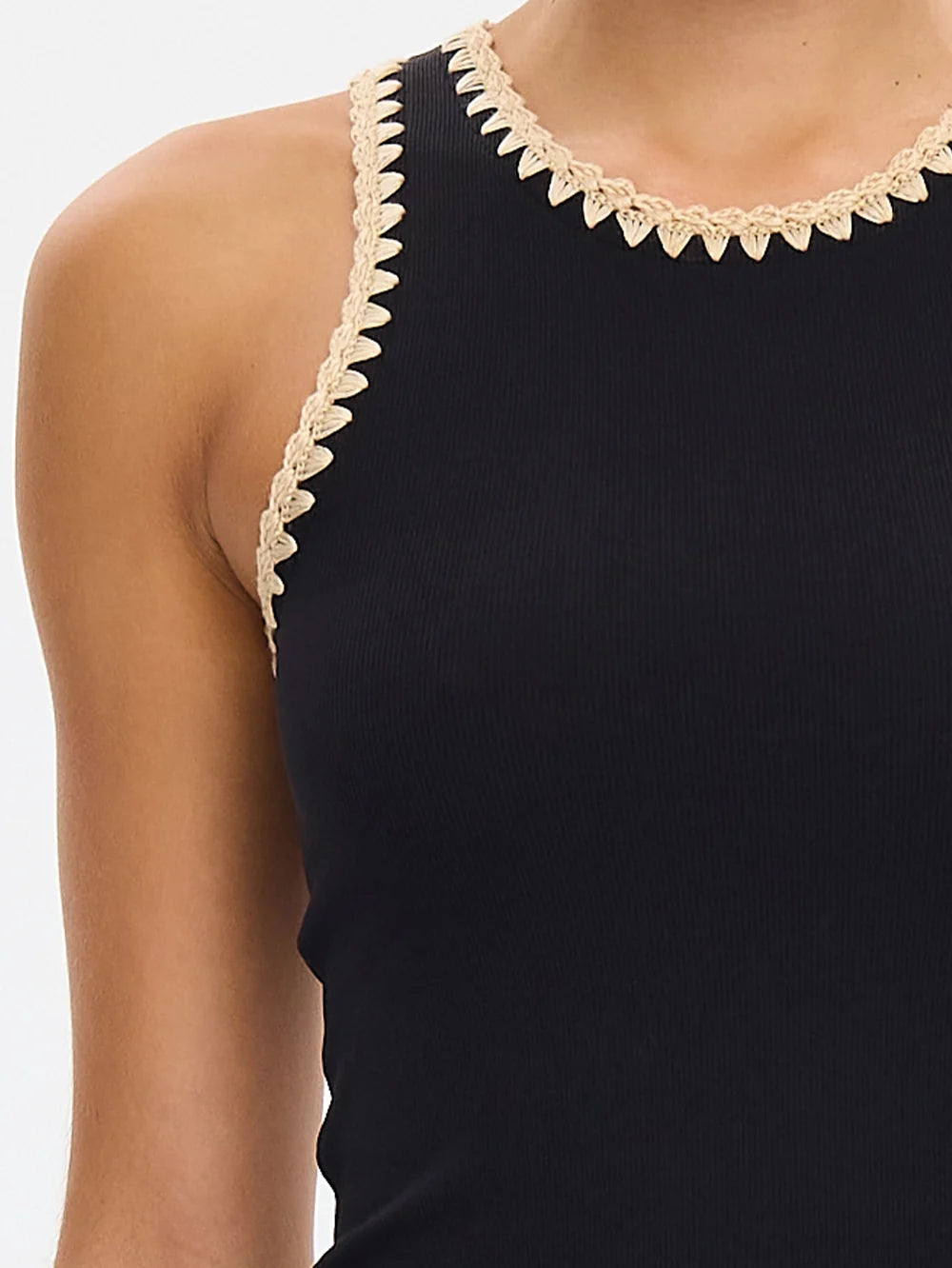 Kivari Tallulah Spliced Tank - Black/Cream