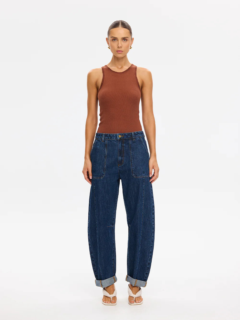 Kivari Tallulah Tank Top - Chocolate