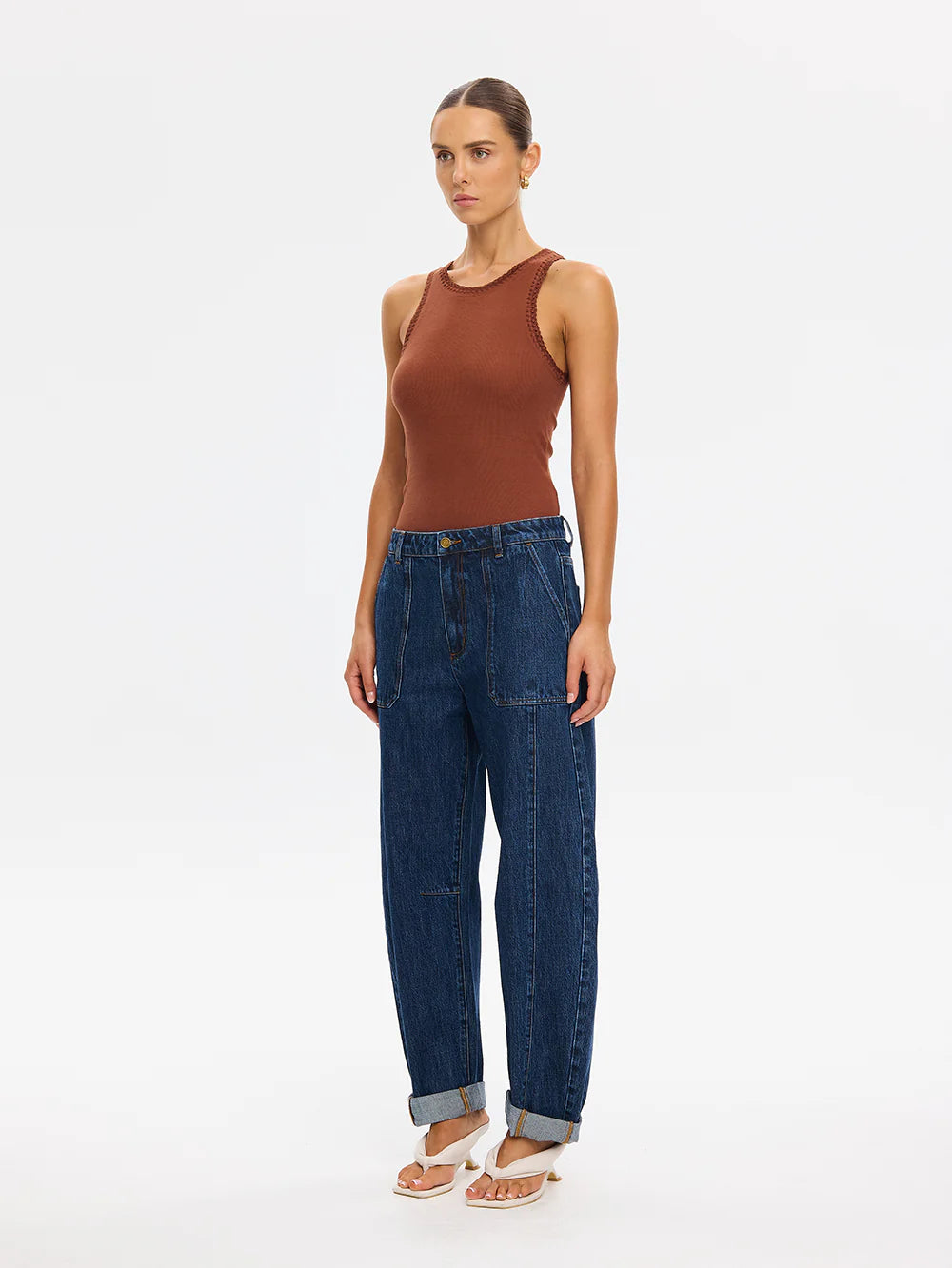 Kivari Tallulah Tank Top - Chocolate