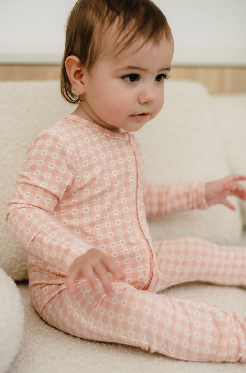 Kynd Day or Night Onesie - Heart Gingham