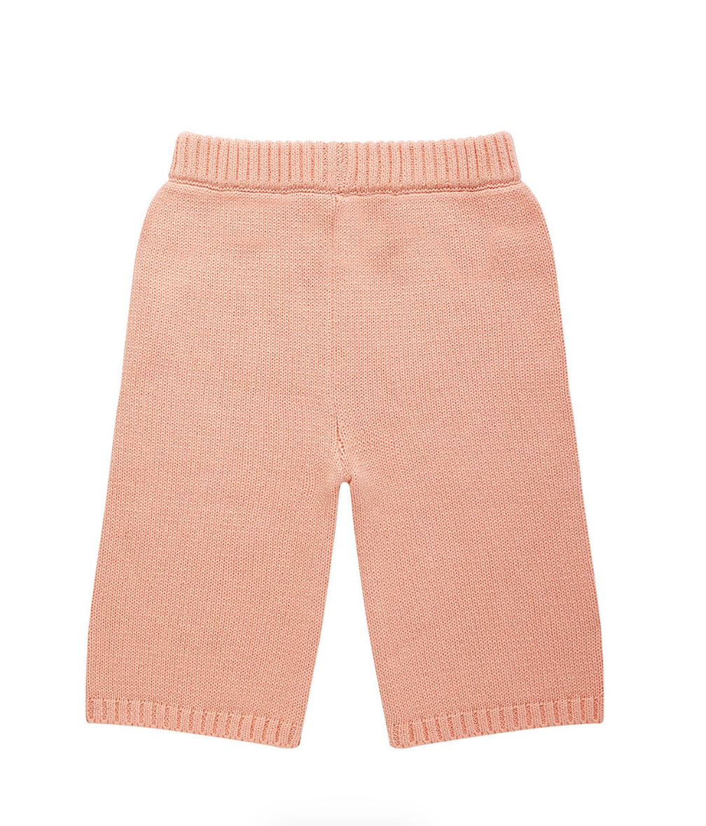 Kynd Embroidered Knit Flare Pant - Pearl