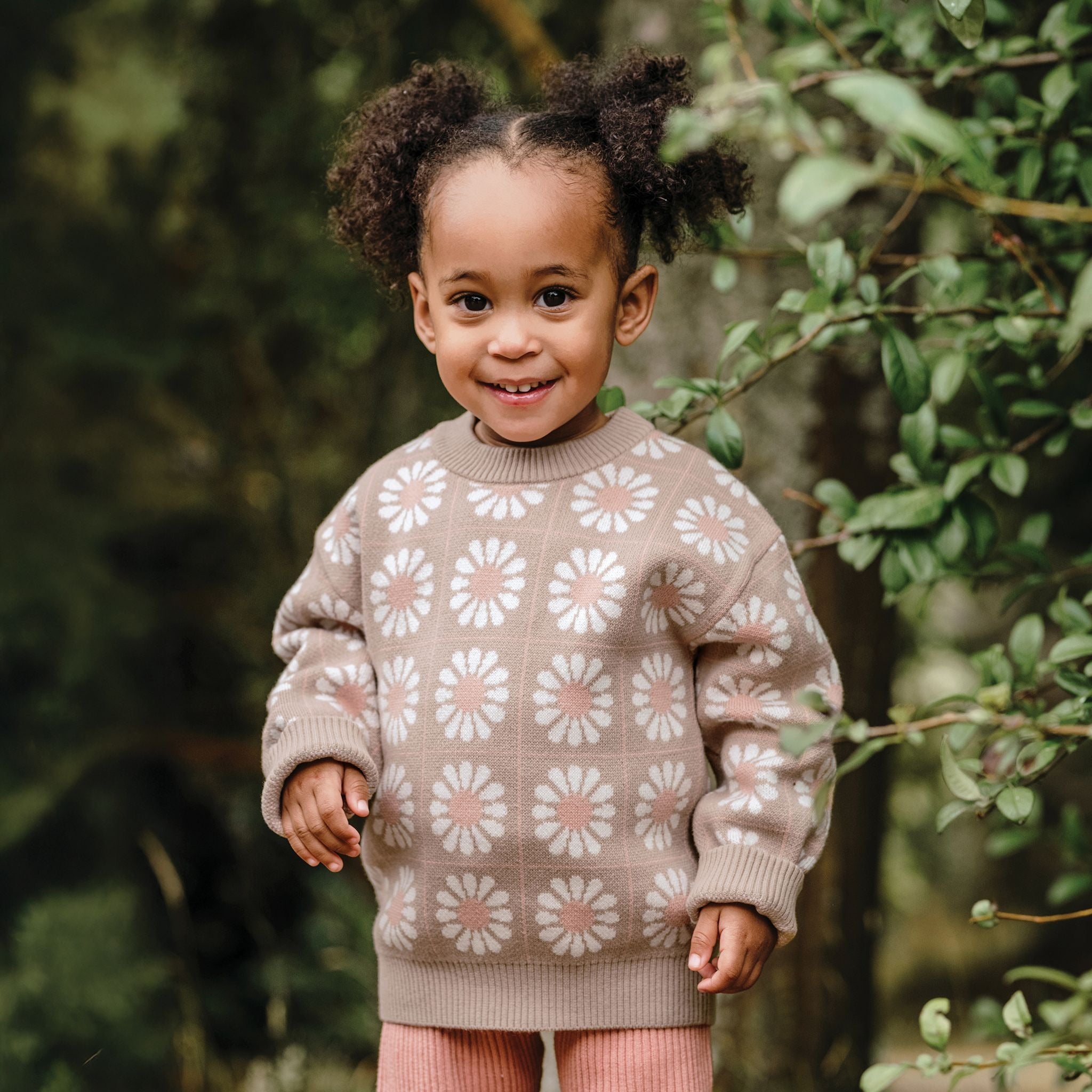 Kynd Knit Jumper - Grid Floral