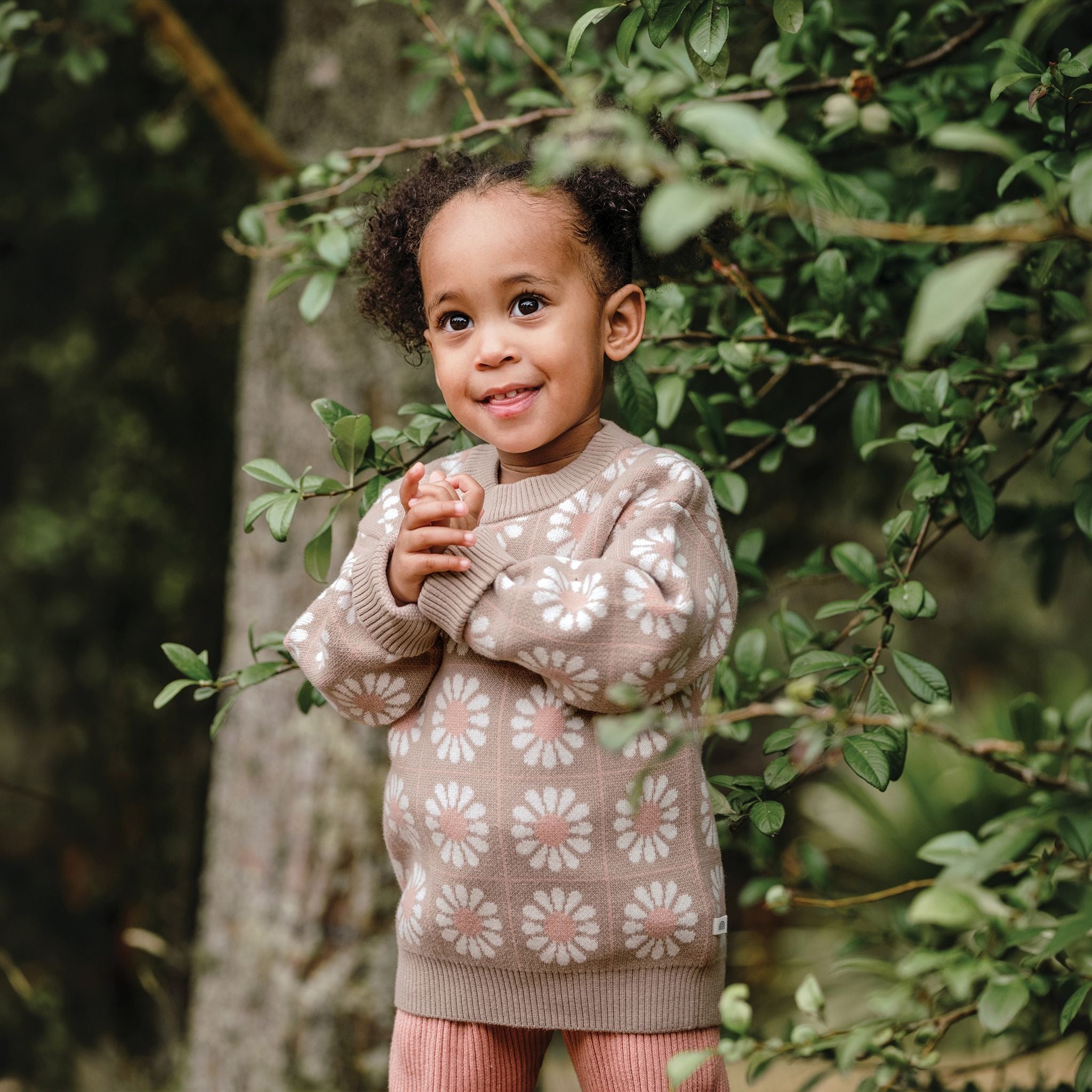 Kynd Knit Jumper - Grid Floral