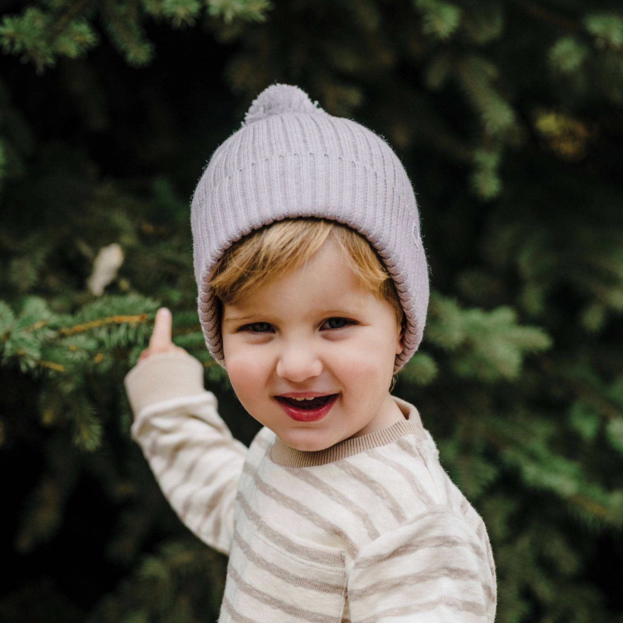 Kynd Organic Chunk Rib Knit Beanie - Snow Marle