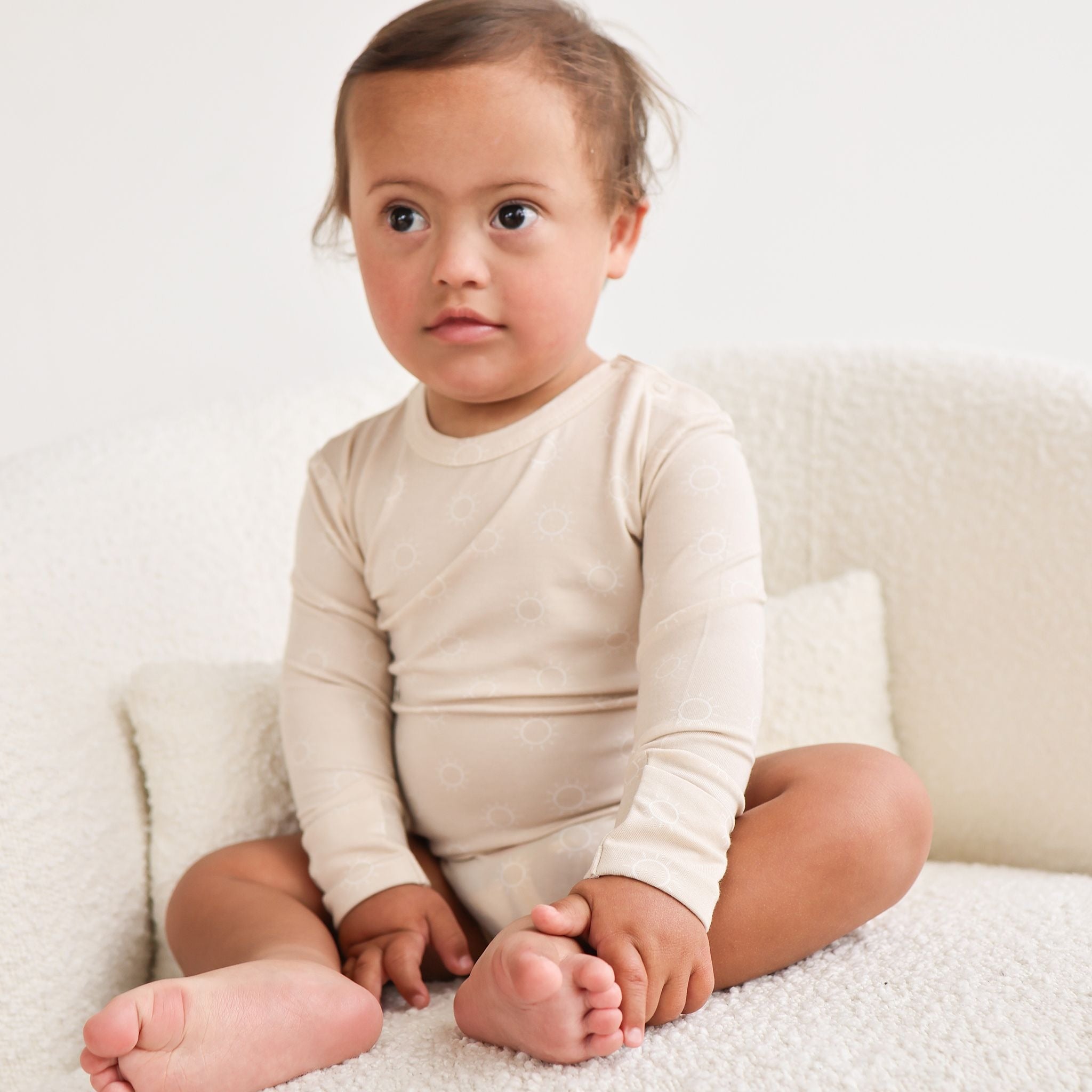 KYND Comfy Bodysuit Long Sleeve - Neutral Sunrise