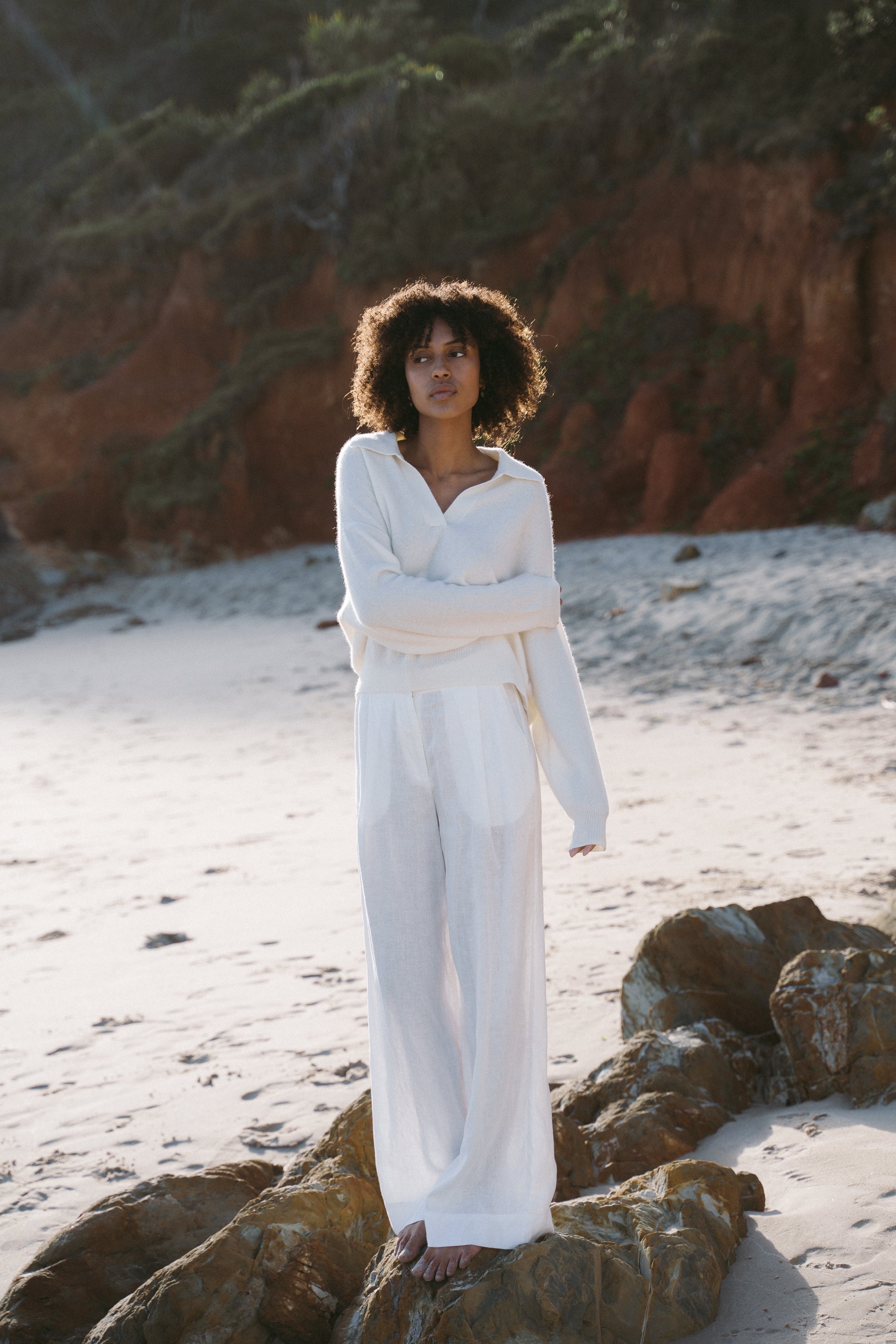 Lilly Pilly Emma Cashmere Knit - Ivory