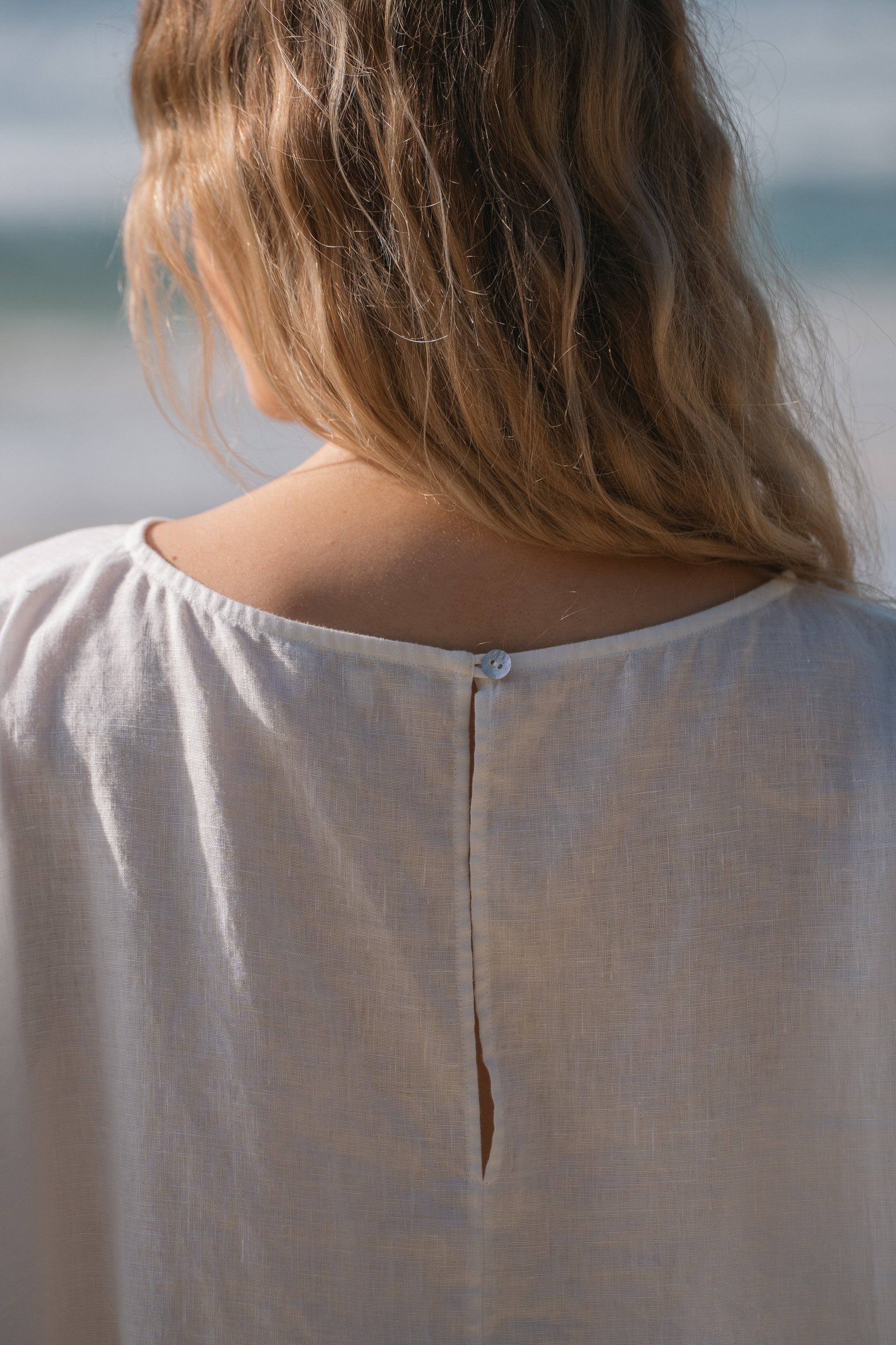 Lilly Pilly Tina Linen Top - Ivory