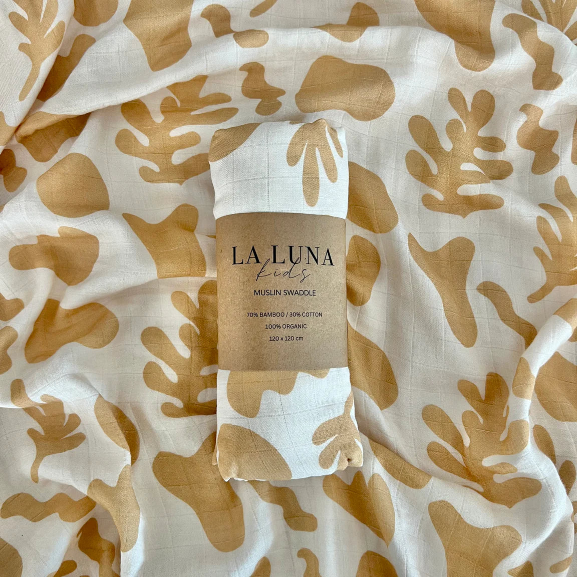La Luna Kids Golden Abstract Swaddle