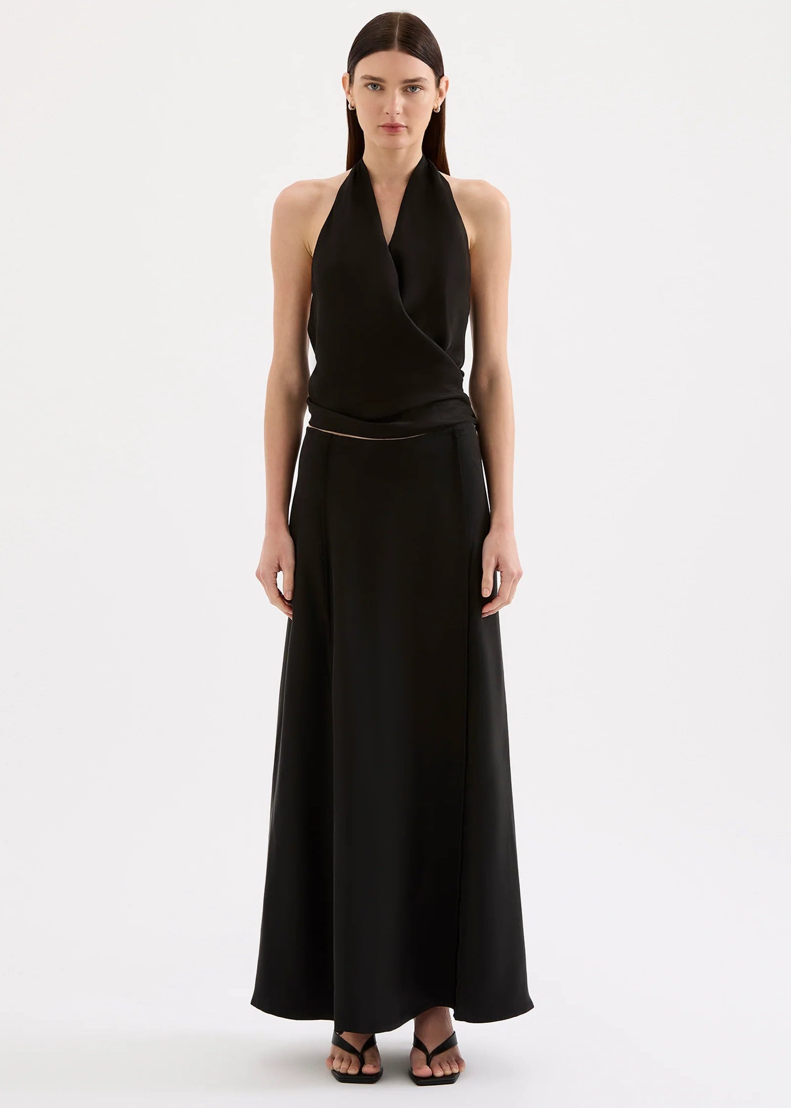 Nude Lucy Leon Cupro Maxi Skirt - Black